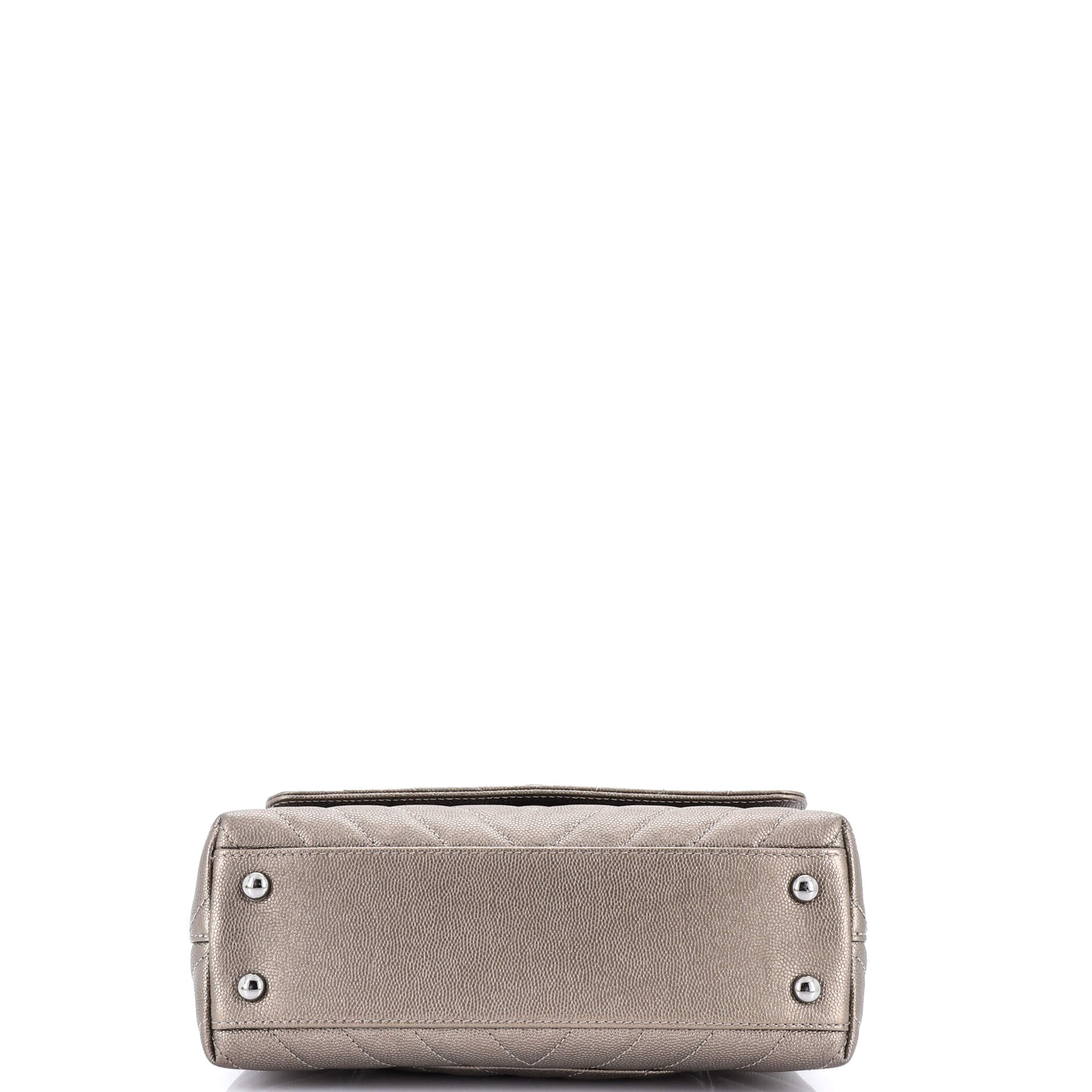 Coco Top Handle Bag Chevron Caviar Mini