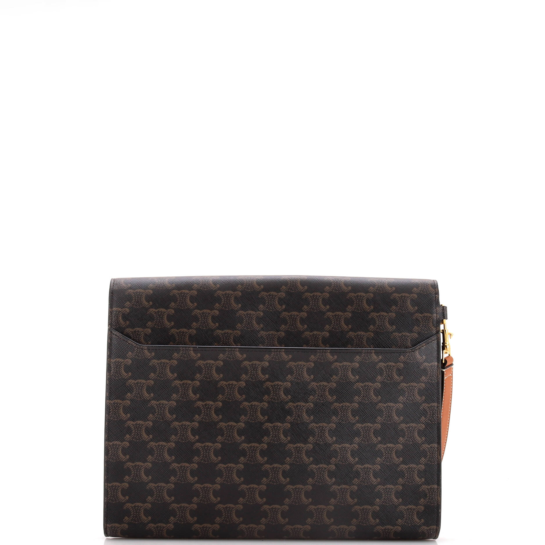 Flap Wristlet Pouch Triomphe Coated Canvas