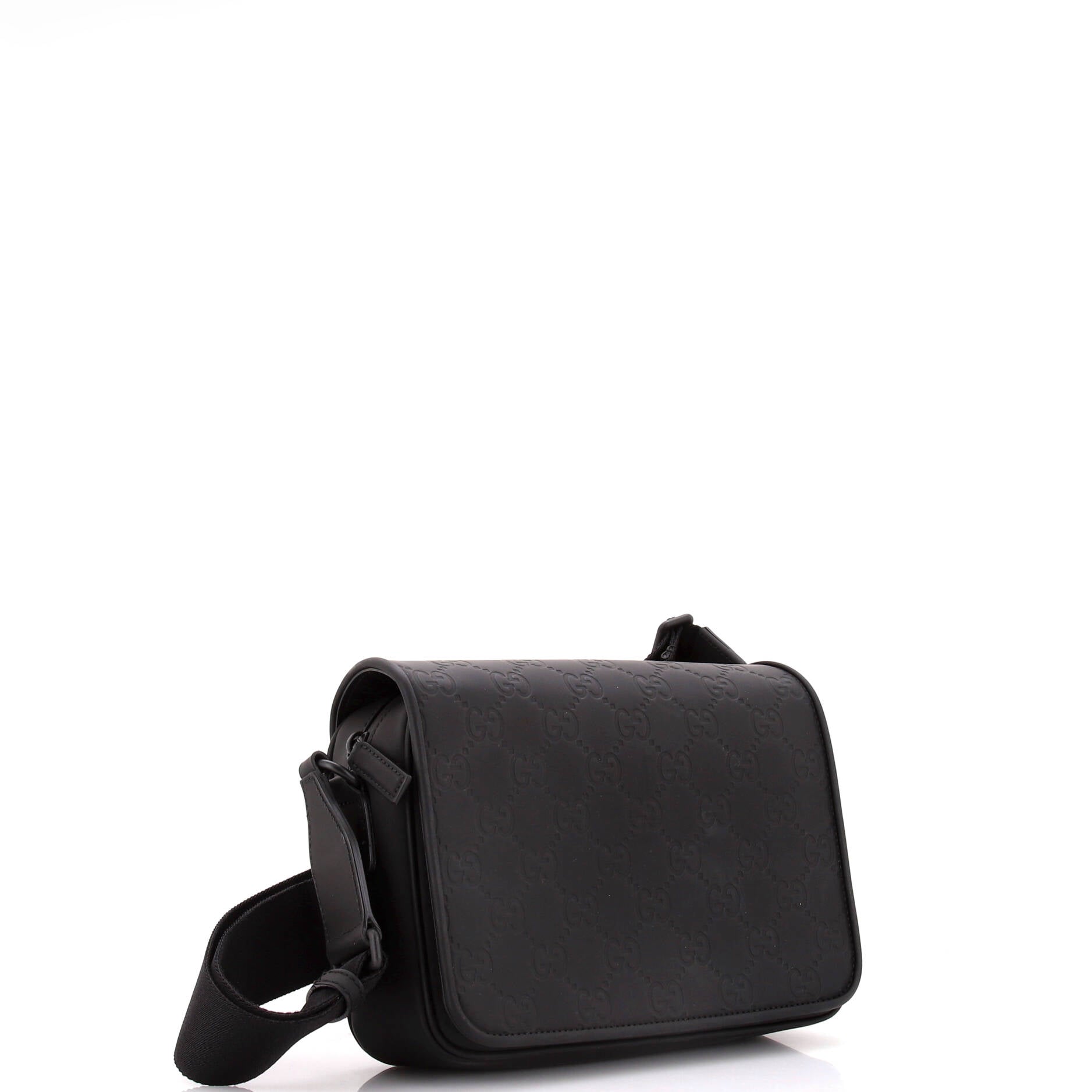 Flap Crossbody Bag GG Rubber Effect Leather Medium