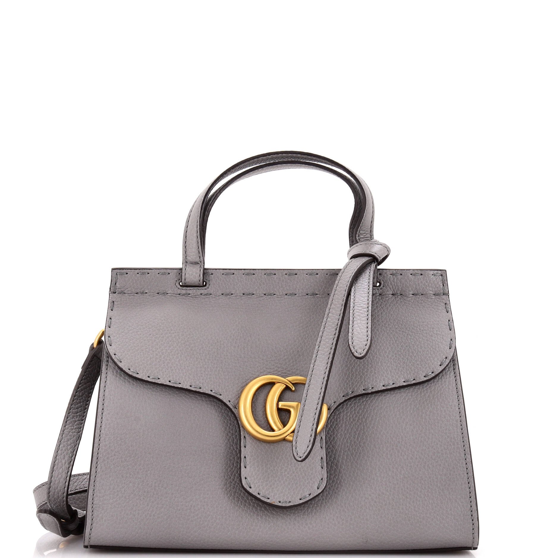 GG Marmont Top Handle Bag Leather Mini