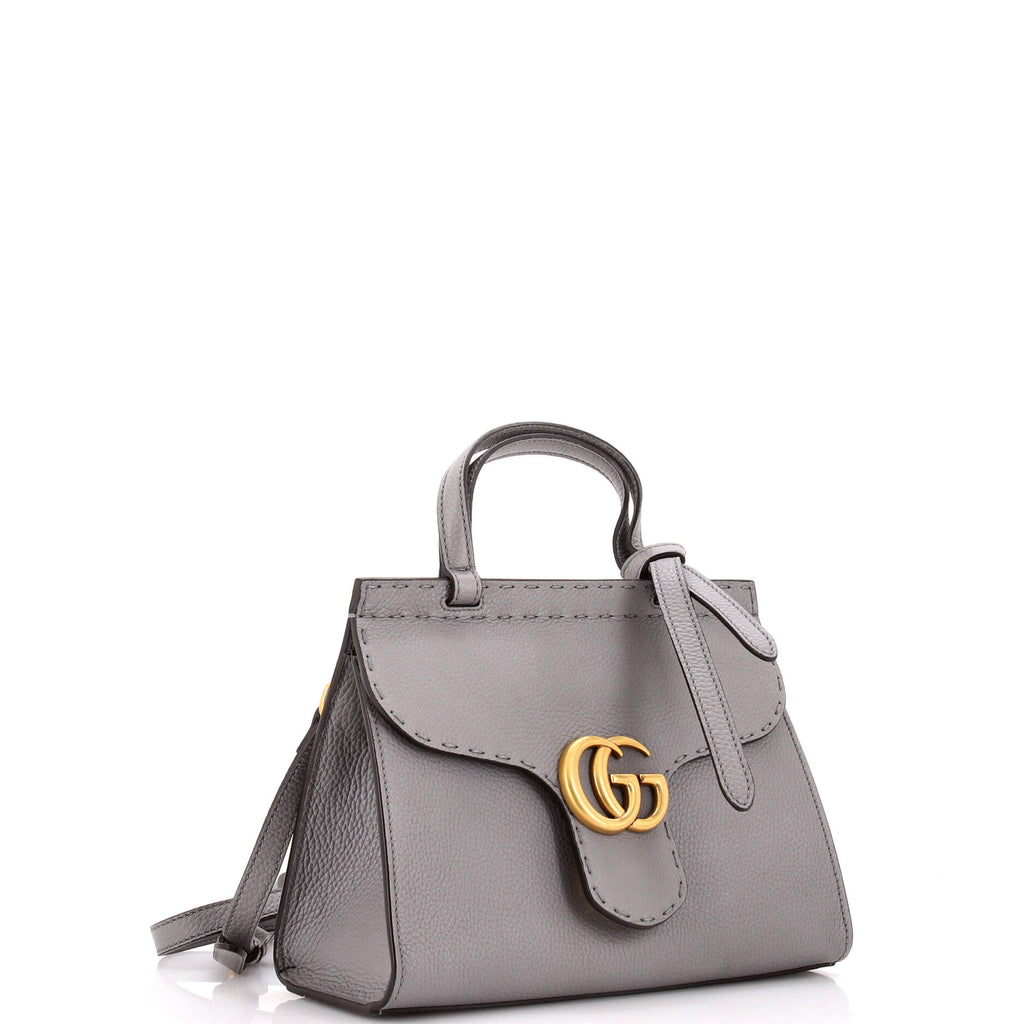 GG Marmont Top Handle Bag Leather Mini