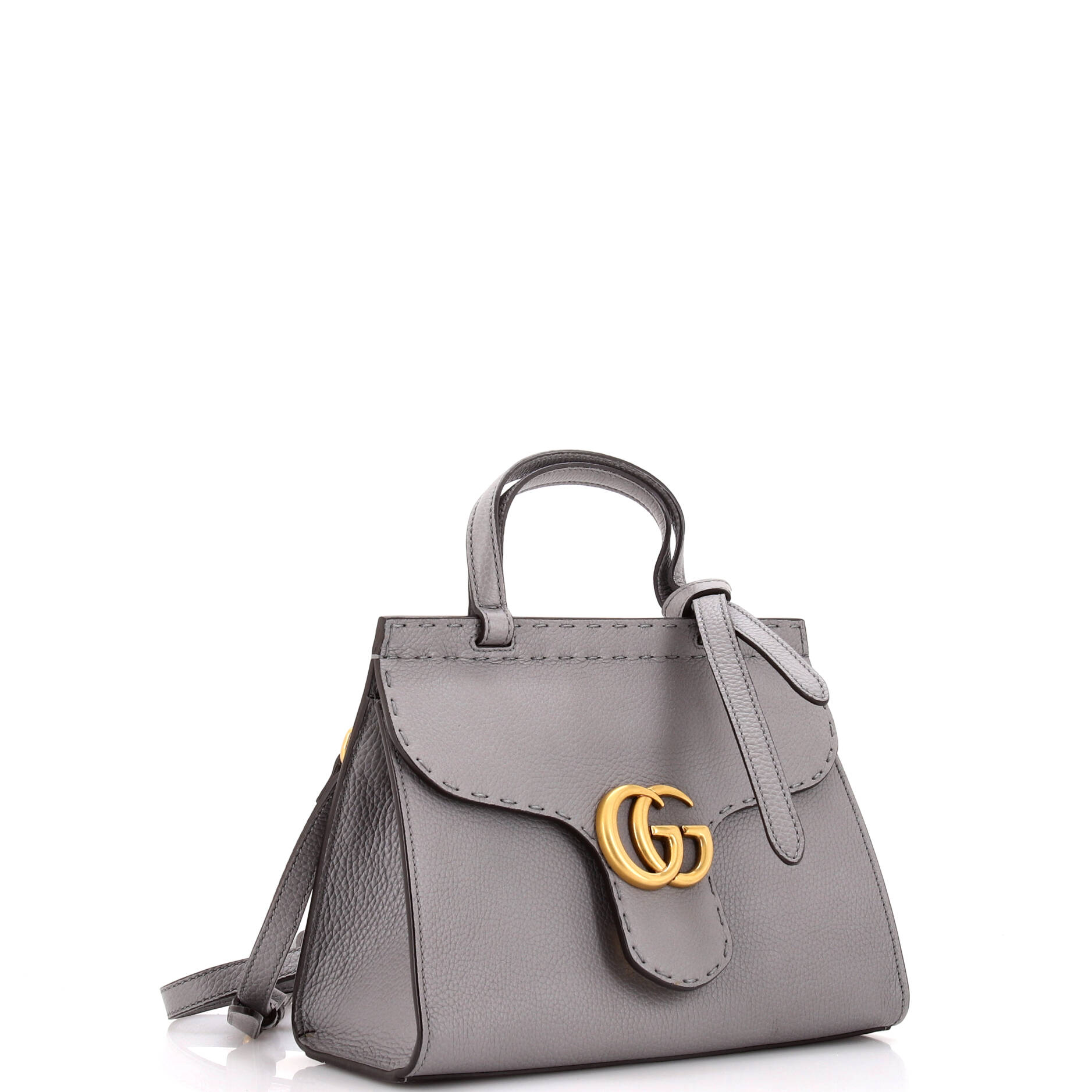 GG Marmont Top Handle Bag Leather Mini