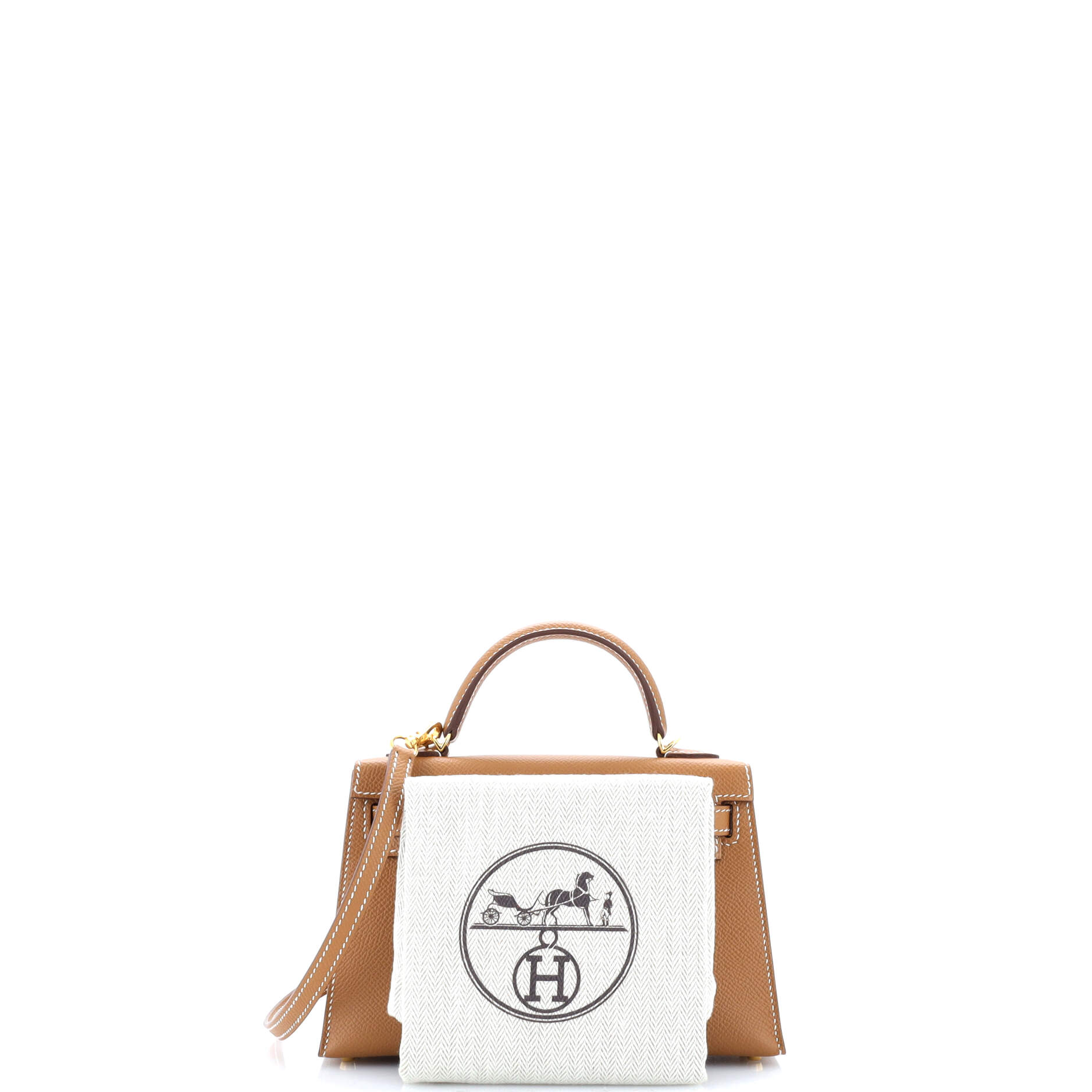 Kelly Mini II Bag Gold Epsom with Gold Hardware 20