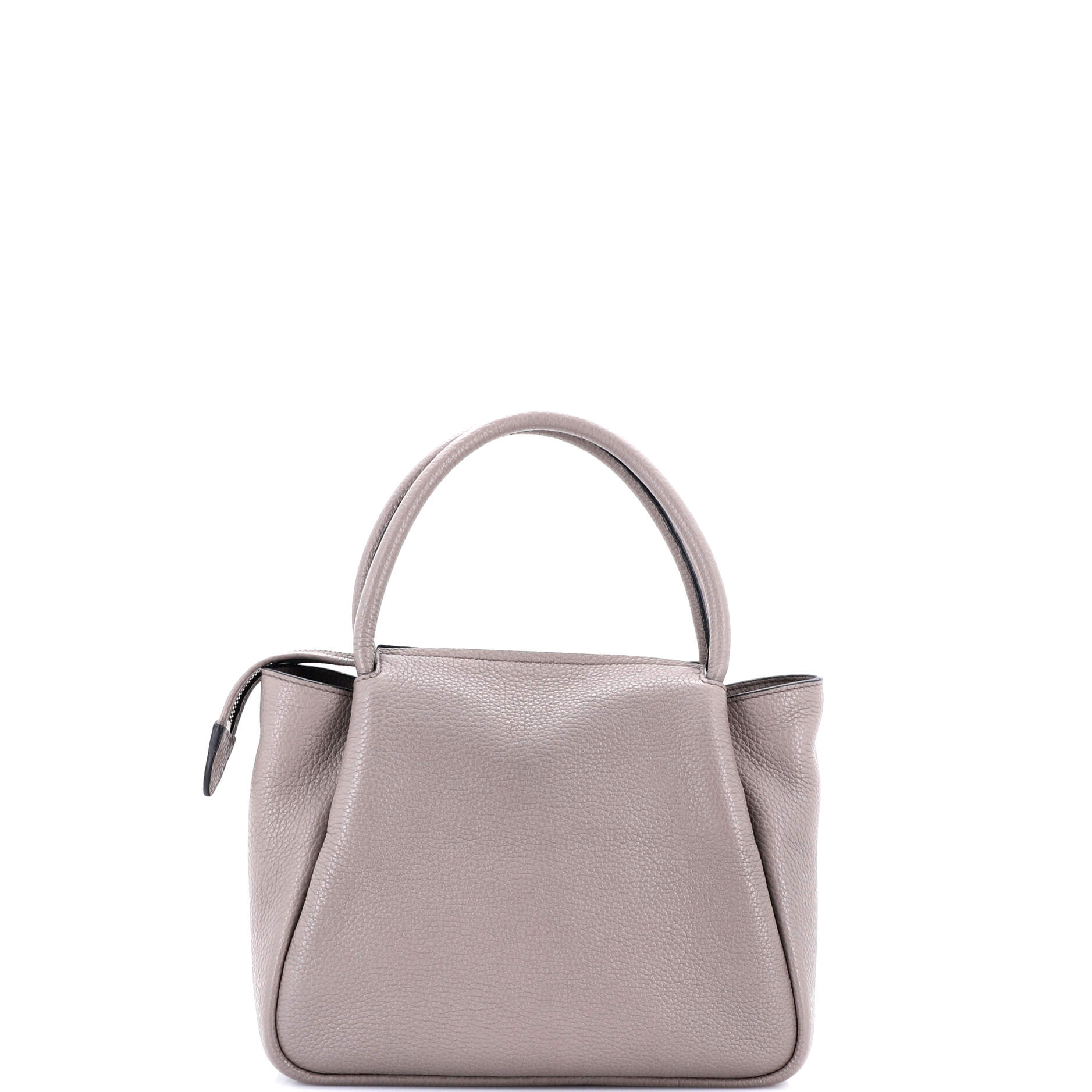 Flou Zipped Top Handle Bag Vitello Daino Small