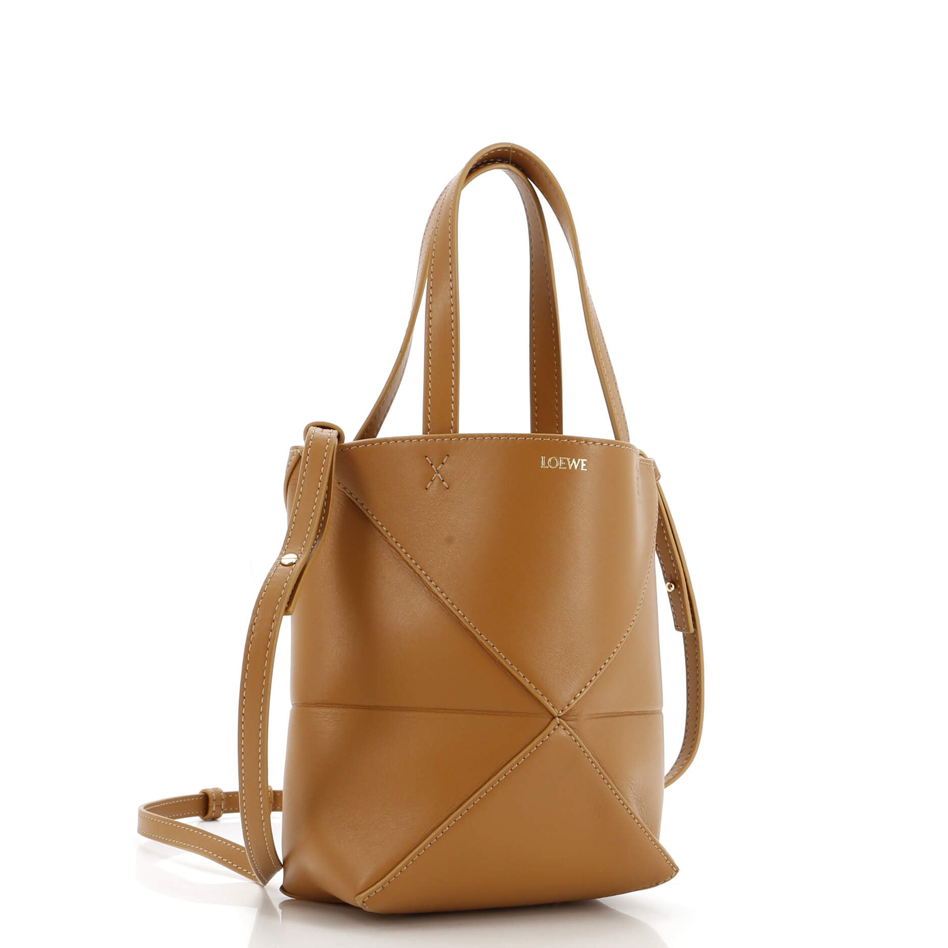 Puzzle Fold Tote Leather Mini