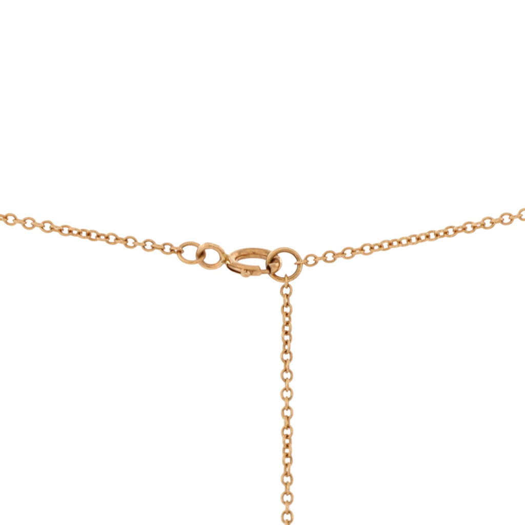 T Circle Pendant Necklace 18K Yellow Gold with Carnelian and Diamonds Small
