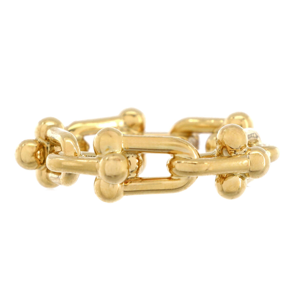 HardWear Link Ring 18K Yellow Gold with Diamonds Small