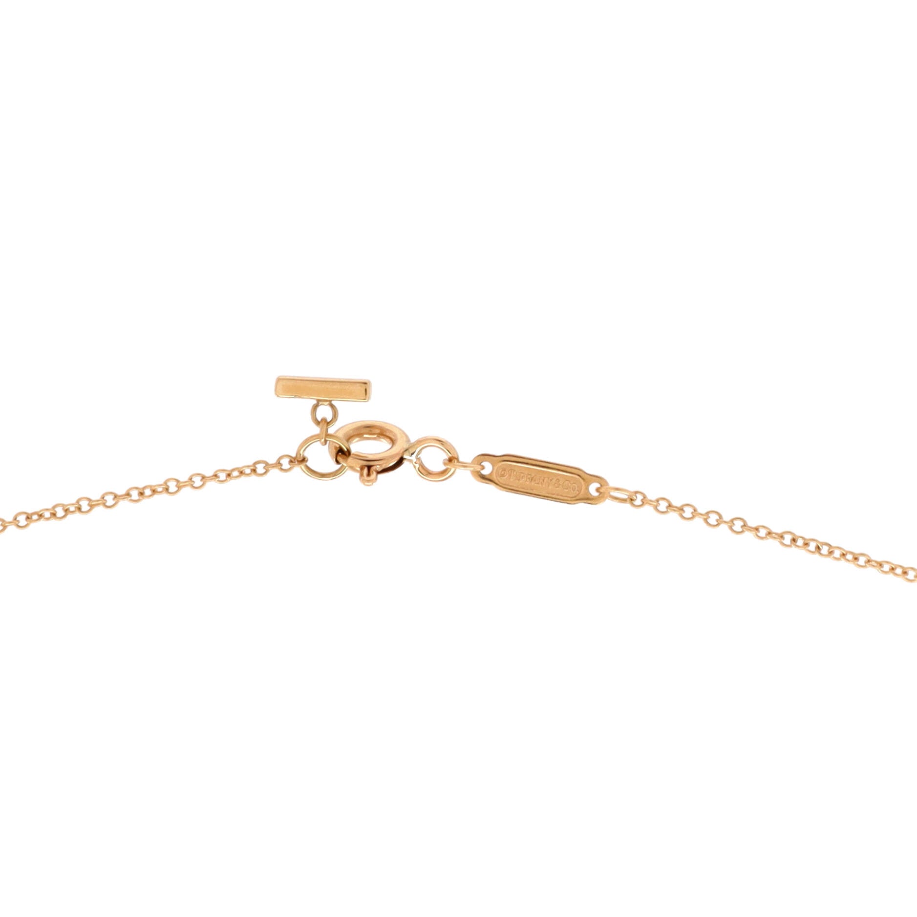 T Smile Pendant Necklace 18K Yellow Gold Small