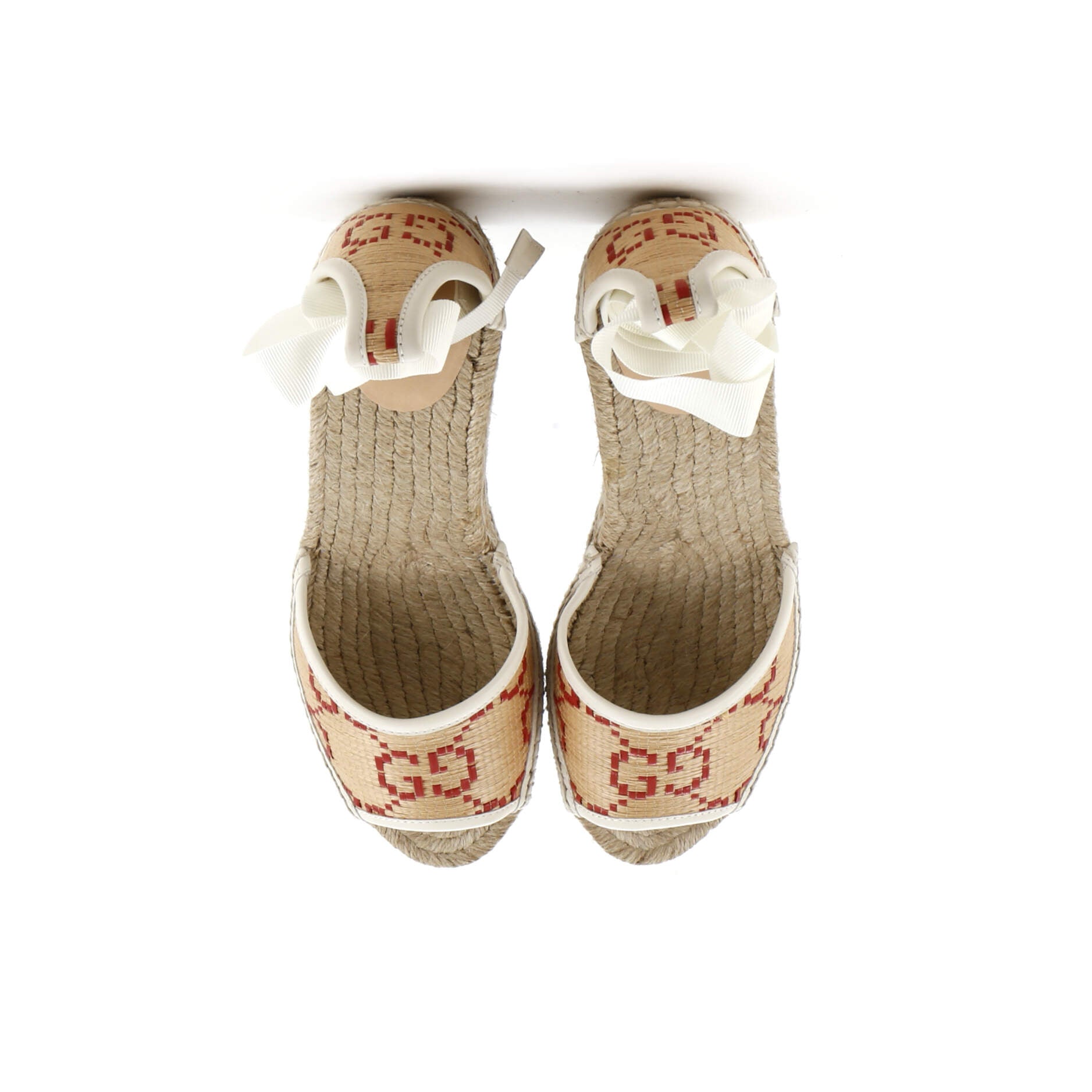 Women's Wedge Espadrilles GG Raffia