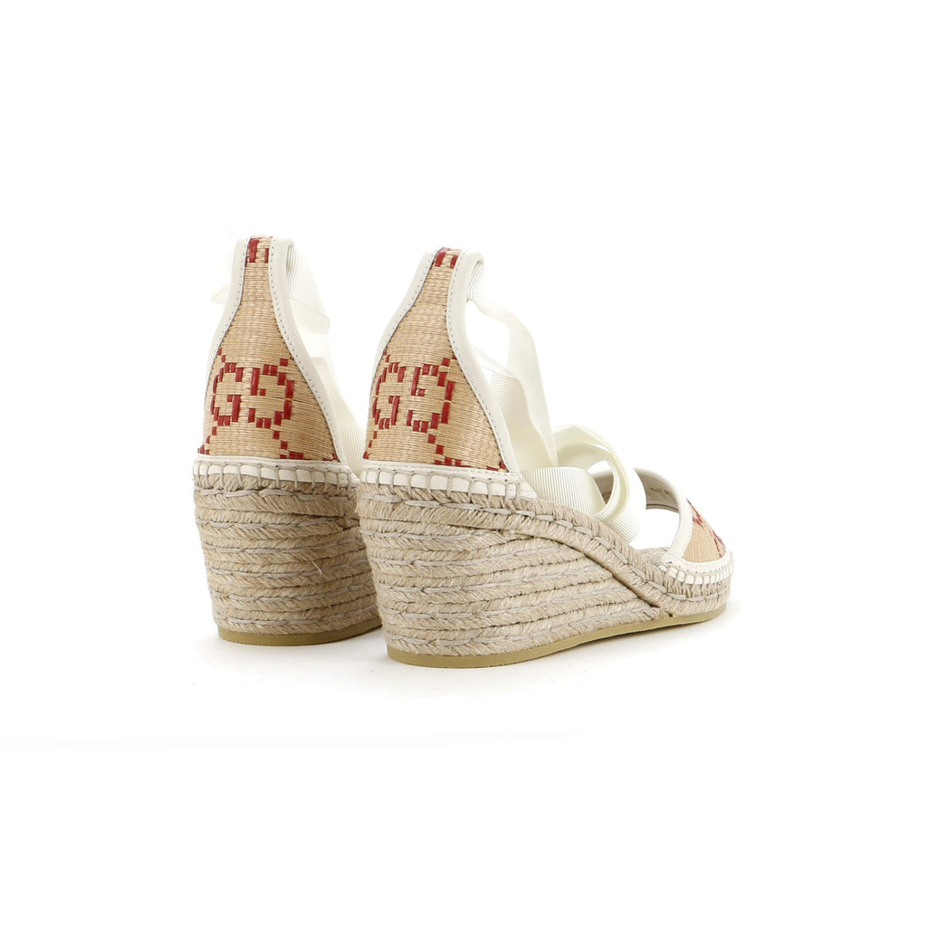 Women's Wedge Espadrilles GG Raffia