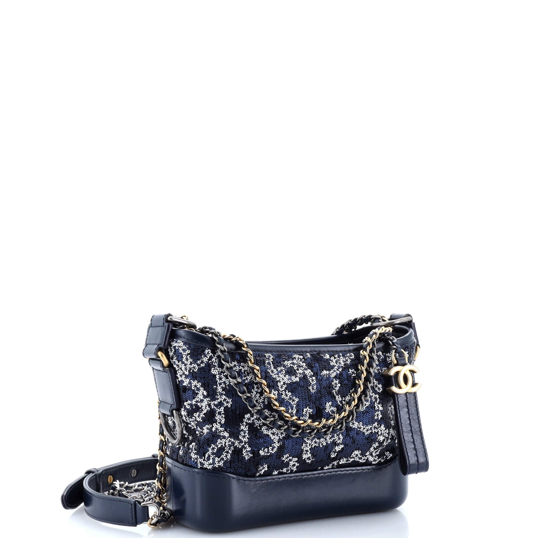 Gabrielle Hobo Logo Motif Sequins Small