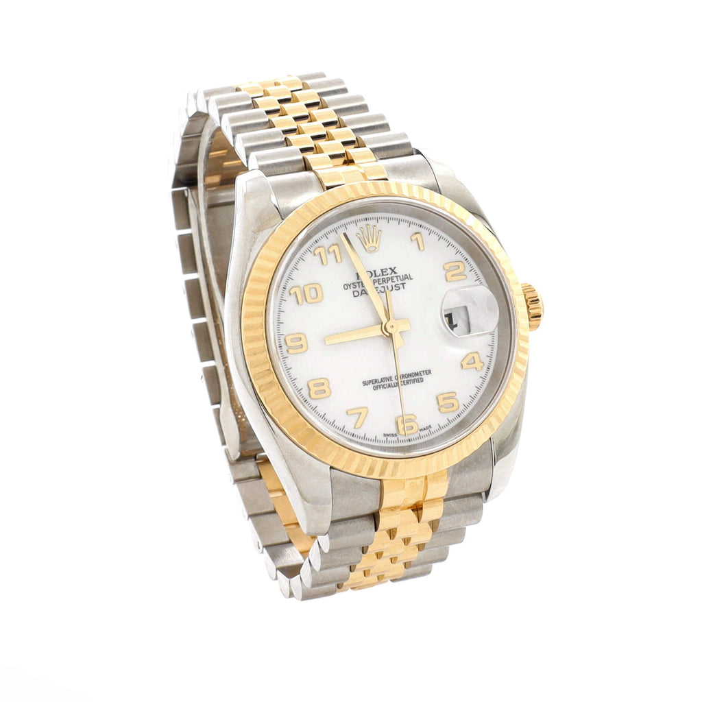Oyster Perpetual Datejust Automatic Watch Stainless Steel and Yellow Gold 36