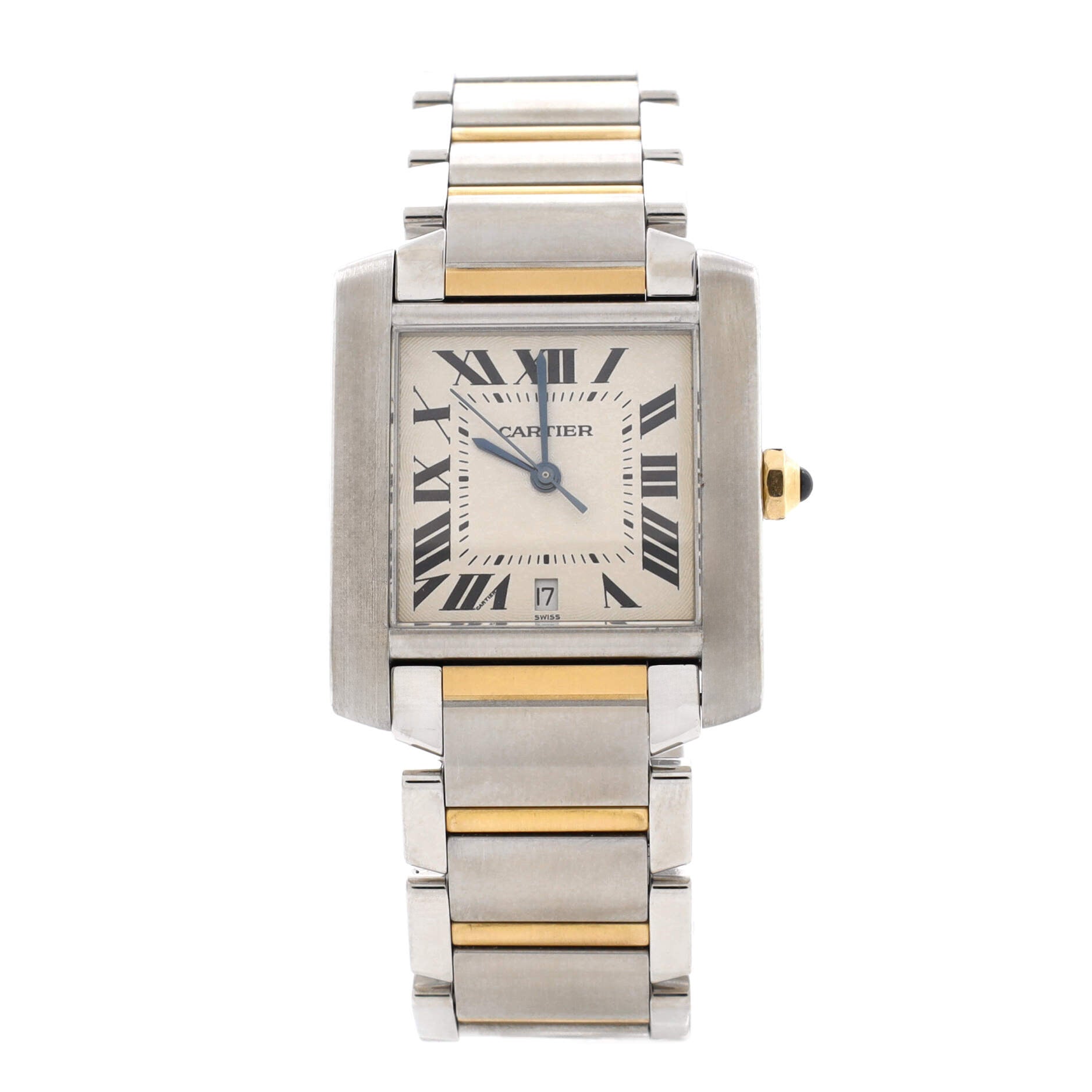 Tank Francaise Automatic Watch Stainless Steel and Yellow Gold 28