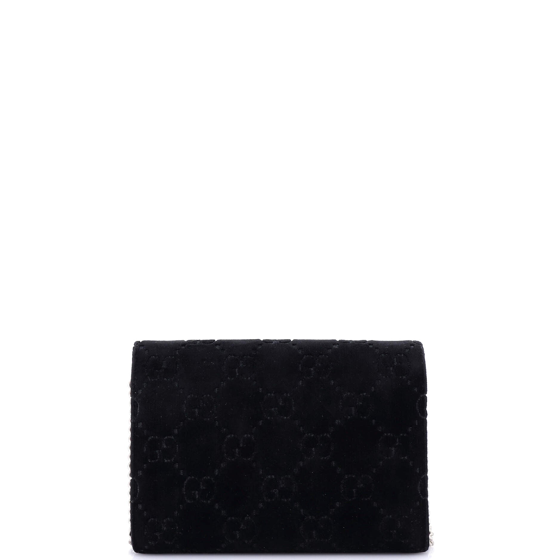 Dionysus Chain Wallet GG Velvet Small