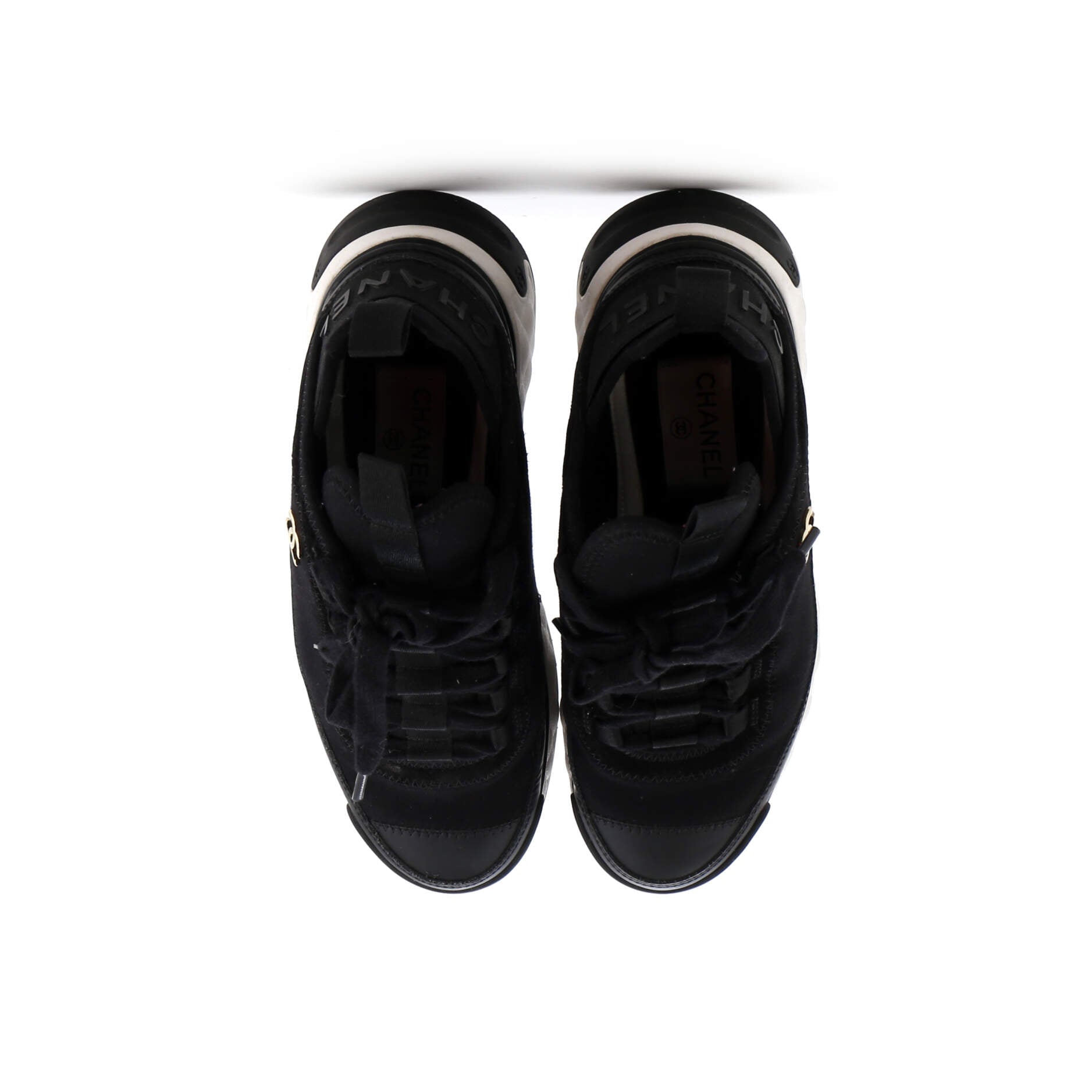 Women's CC Cap Toe Logo Sneakers Mixed Fibers