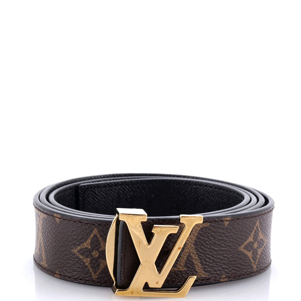 LV Initiales Reversible Belt Monogram Canvas and Leather Medium 90