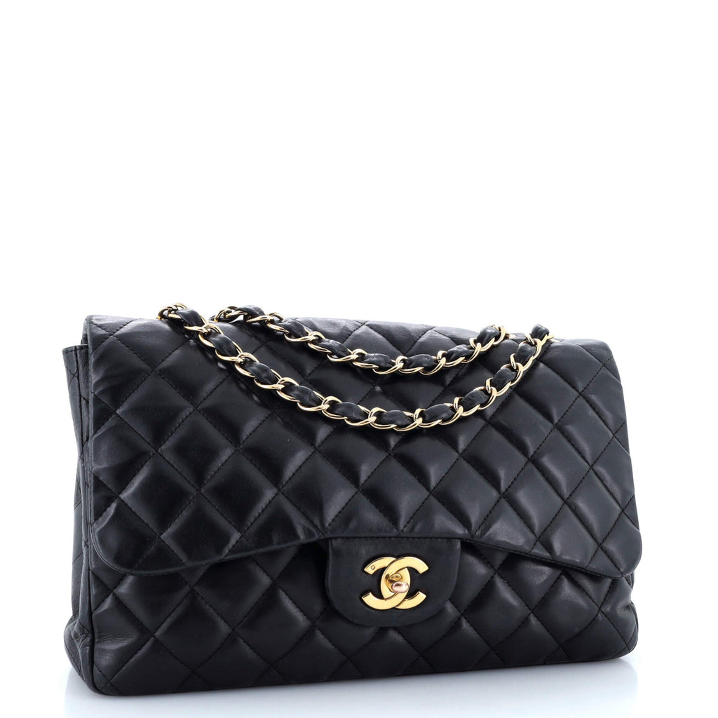 Classic Single Flap Bag Quilted Lambskin Jumbo