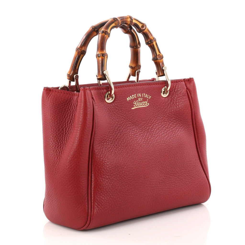 Bamboo Shopper Tote Leather Mini