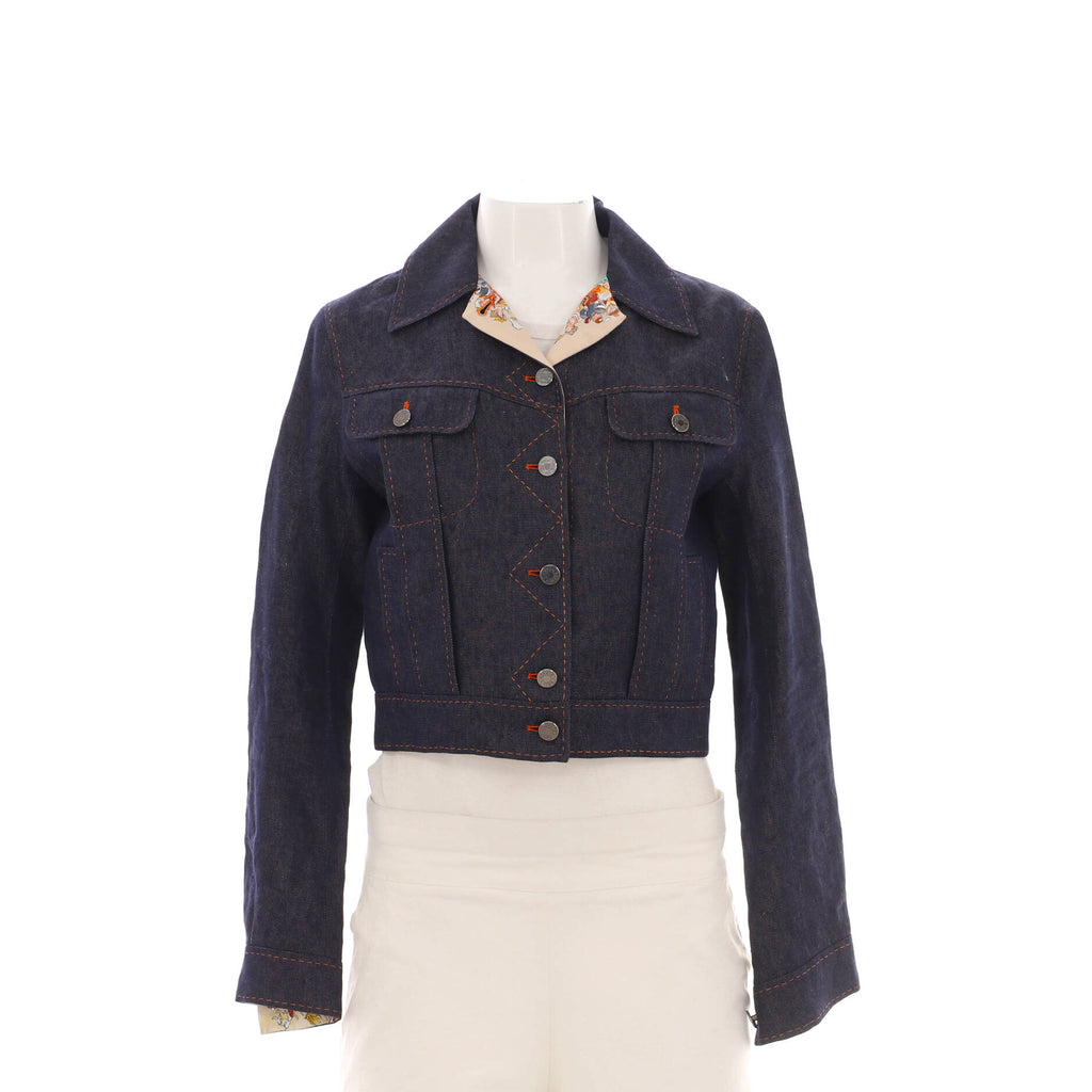 Women's Cirque Molier Button Up Jacket Linen and Silk