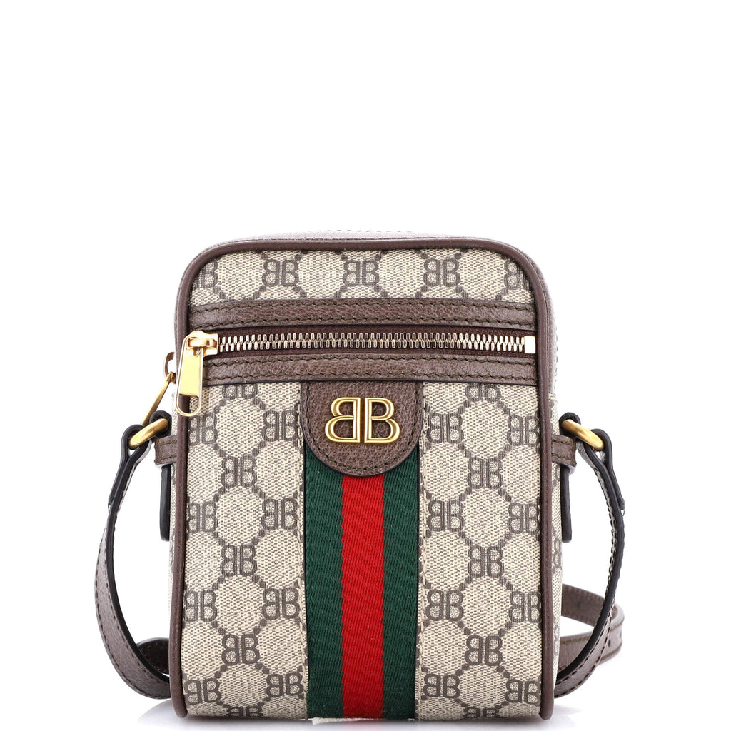 x Gucci The Hacker Project Zip Messenger Bag BB Coated Canvas Mini