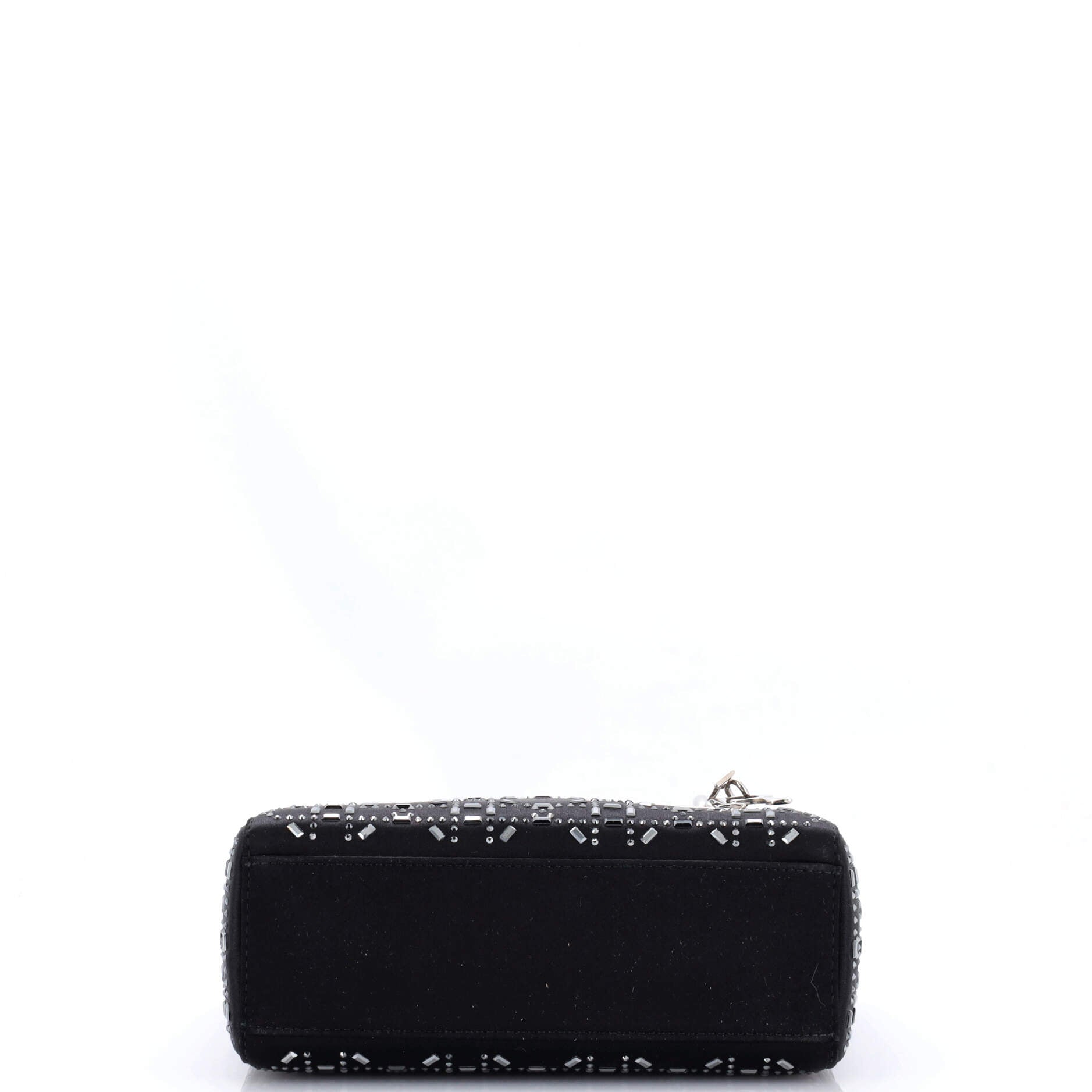 Lady Dior Bag Crystal Embellished Cannage Quilt Satin Mini