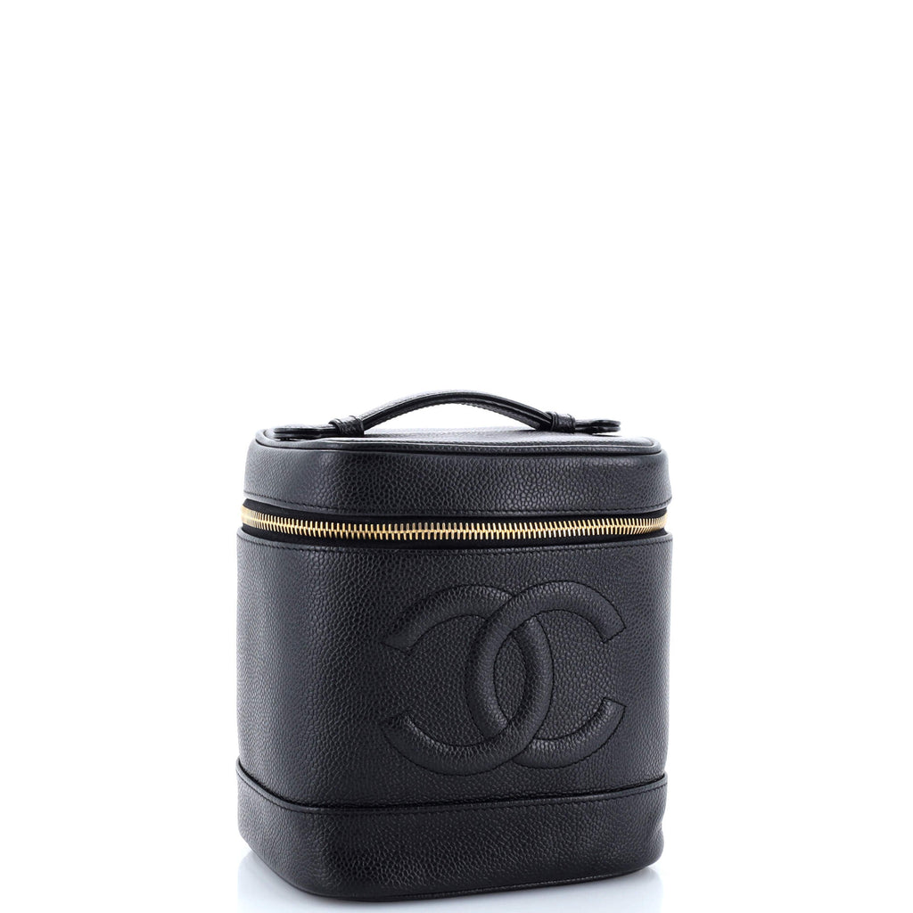 Vintage Timeless Cosmetic Case Caviar Tall