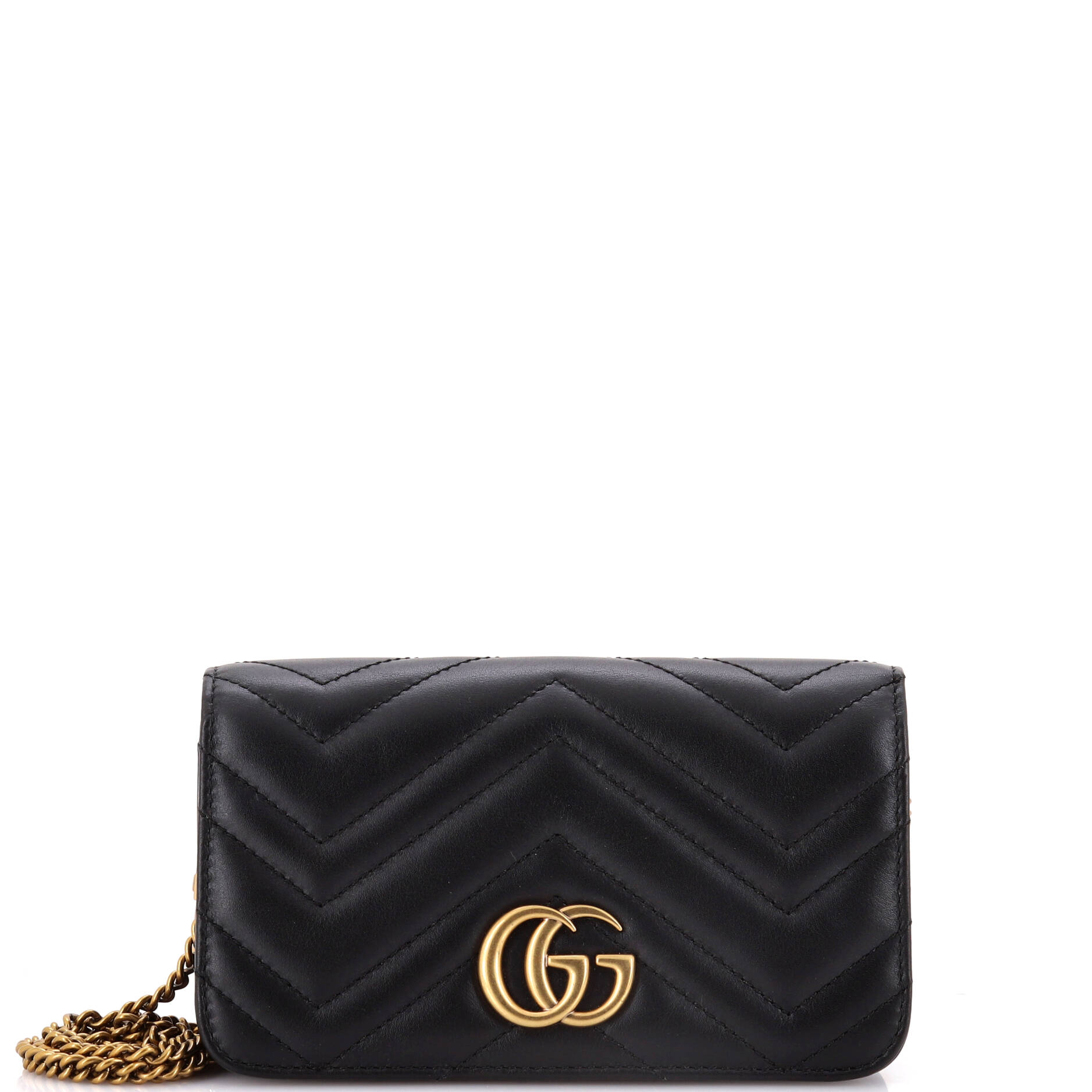 GG Marmont Chain Flap Bag Matelasse Leather Mini