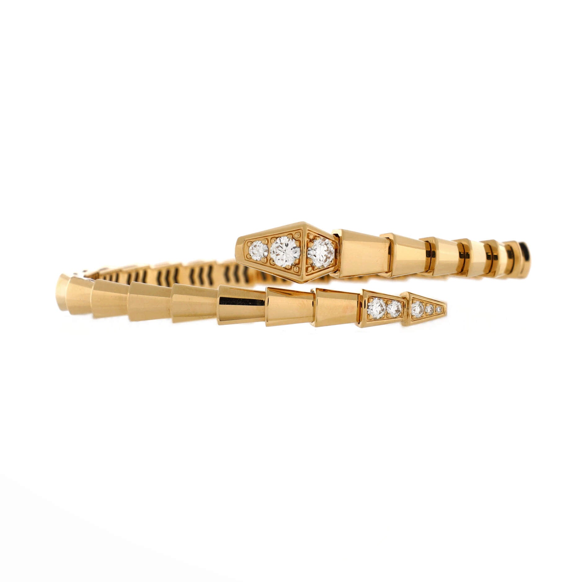 Serpenti Viper Bracelet 18K Yellow Gold with Diamonds Small