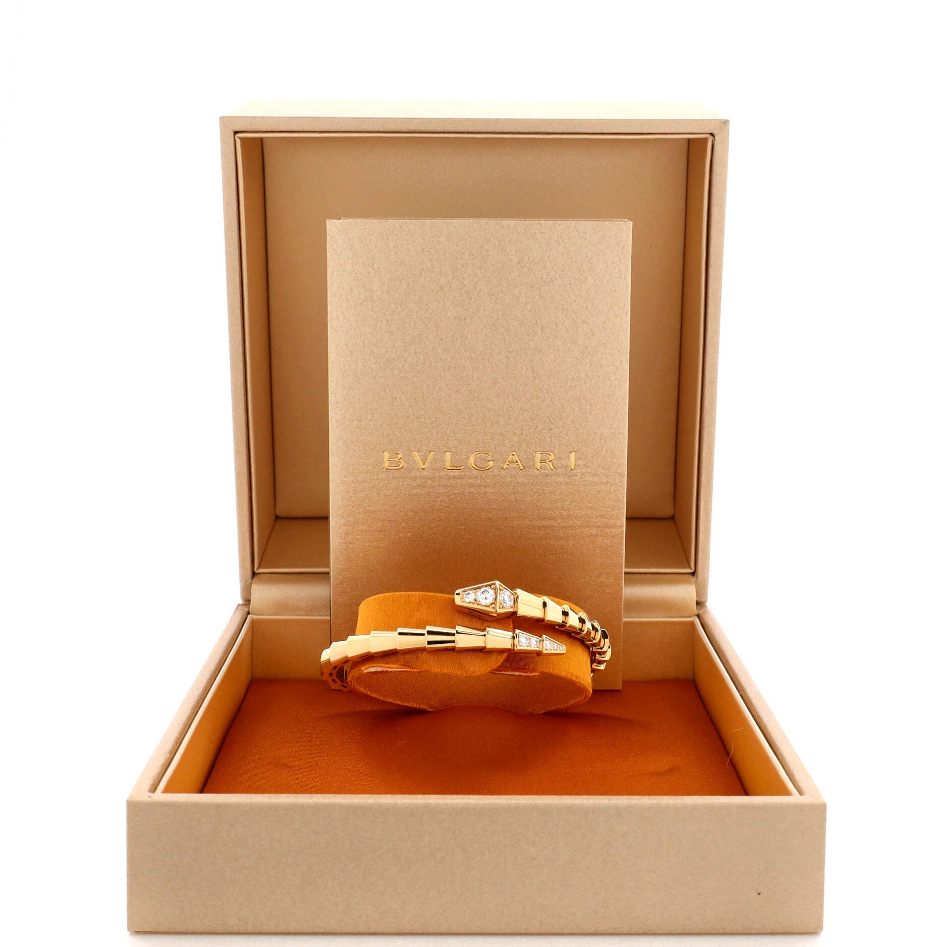 Serpenti Viper Bracelet 18K Yellow Gold with Diamonds Small