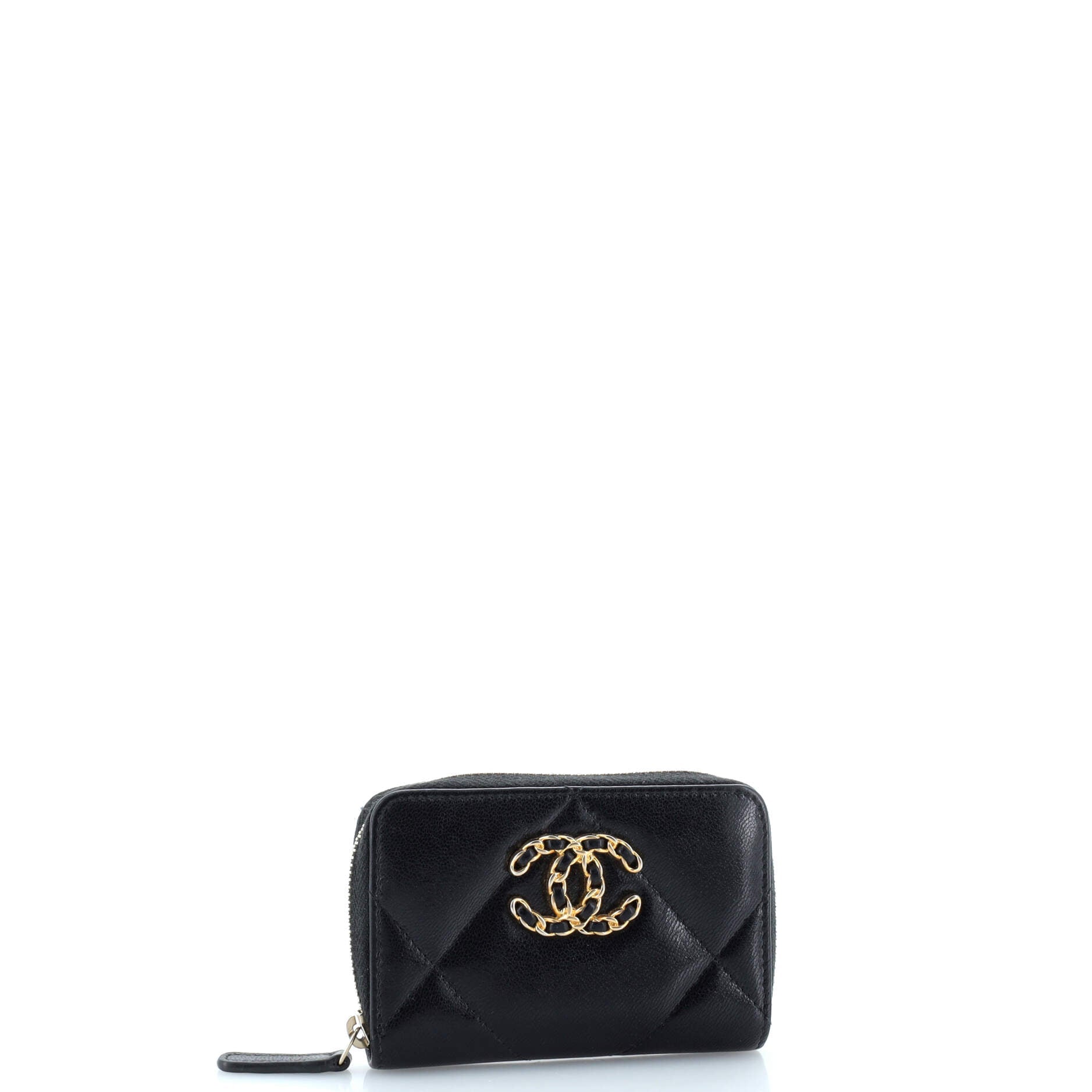 19 Zip Coin Purse Quilted Leather