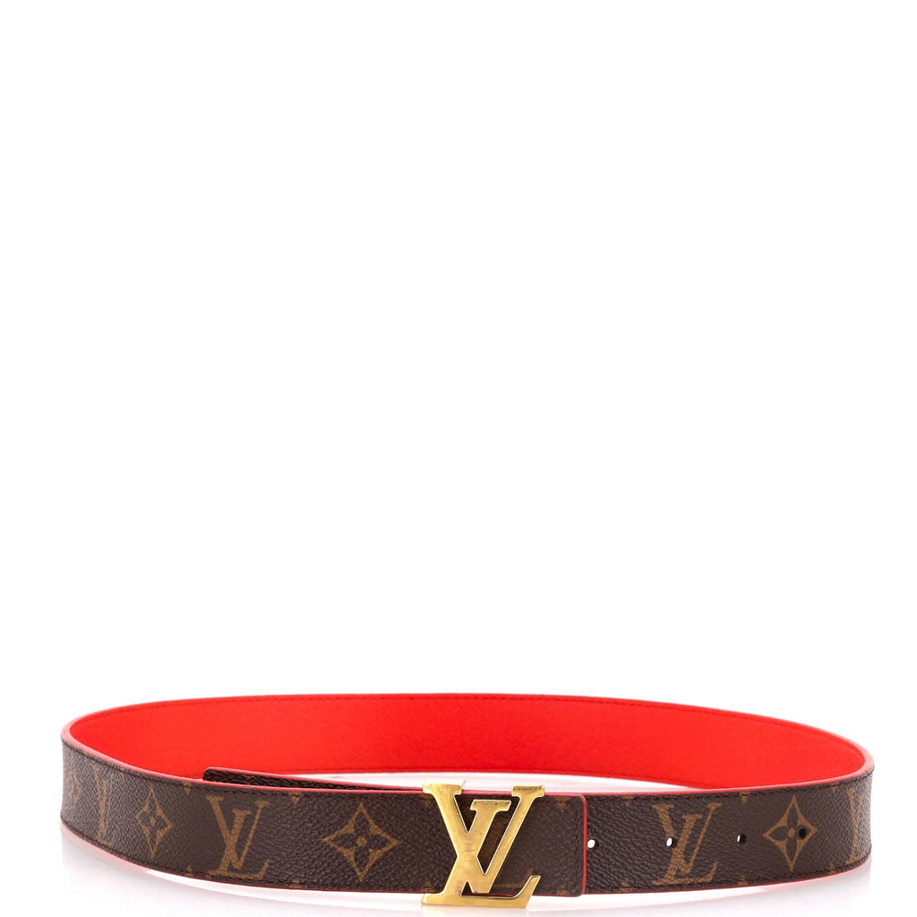LV Initiales Reversible Belt Monogram Canvas and Leather Thin