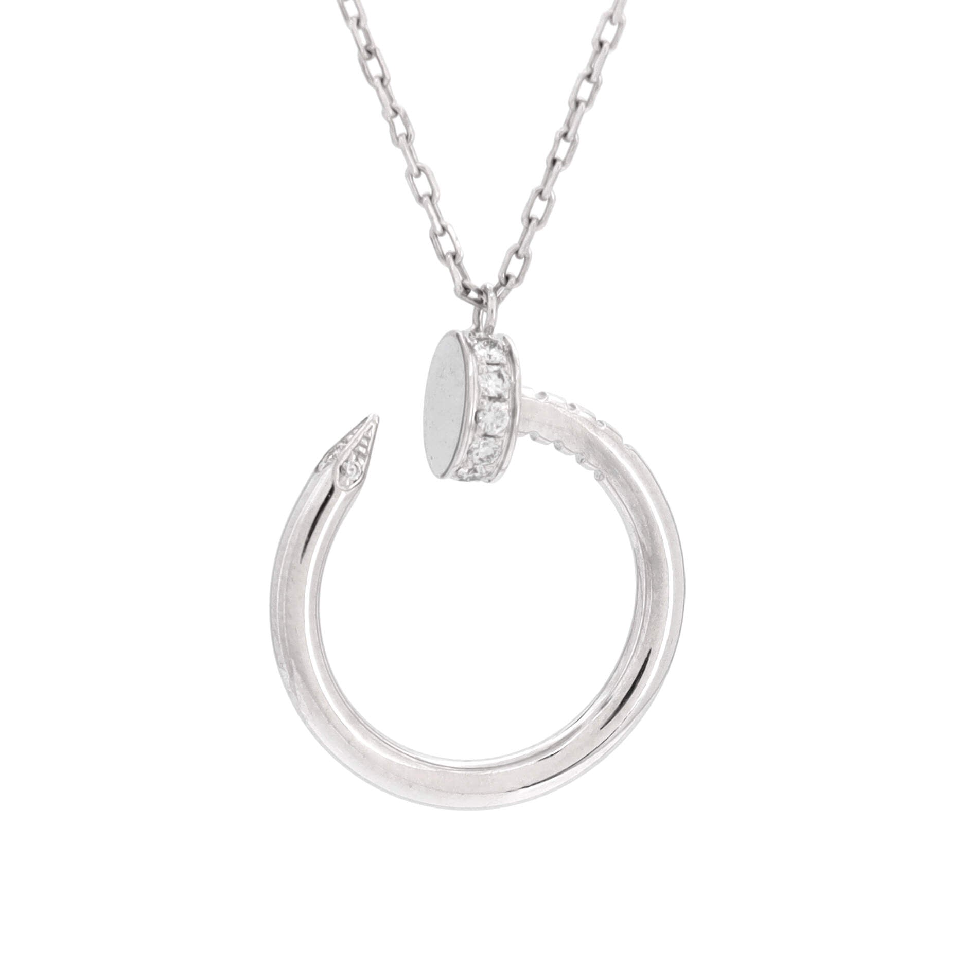 Juste un Clou Pendant Necklace 18K White Gold with Diamonds