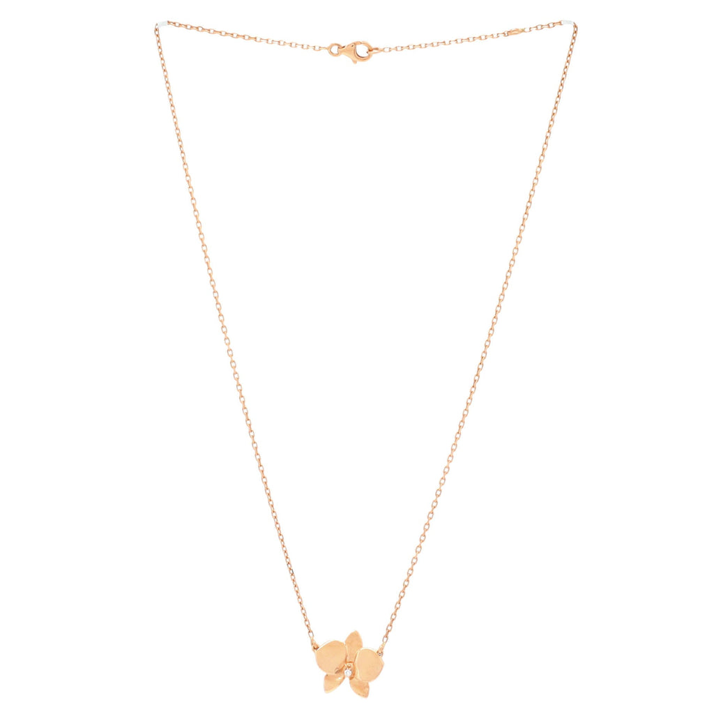 Caresse D'Orchidees Necklace 18K Rose Gold with Diamond