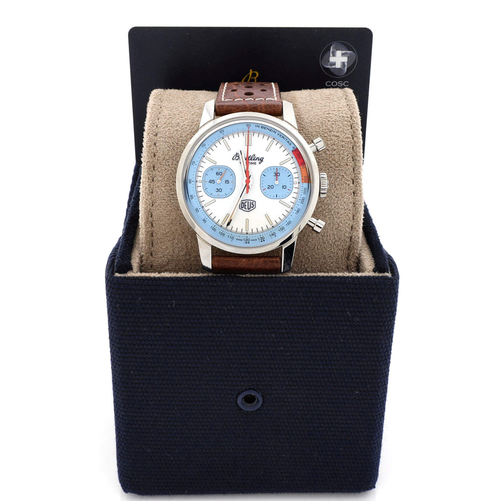Top Time Deus Chronograph Automatic Watch Stainless Steel and Leather 41