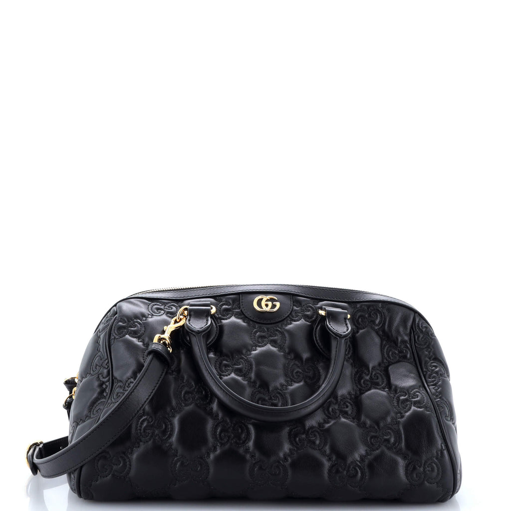 Ophidia Convertible Boston Top Handle Bag GG Matelasse Leather Medium