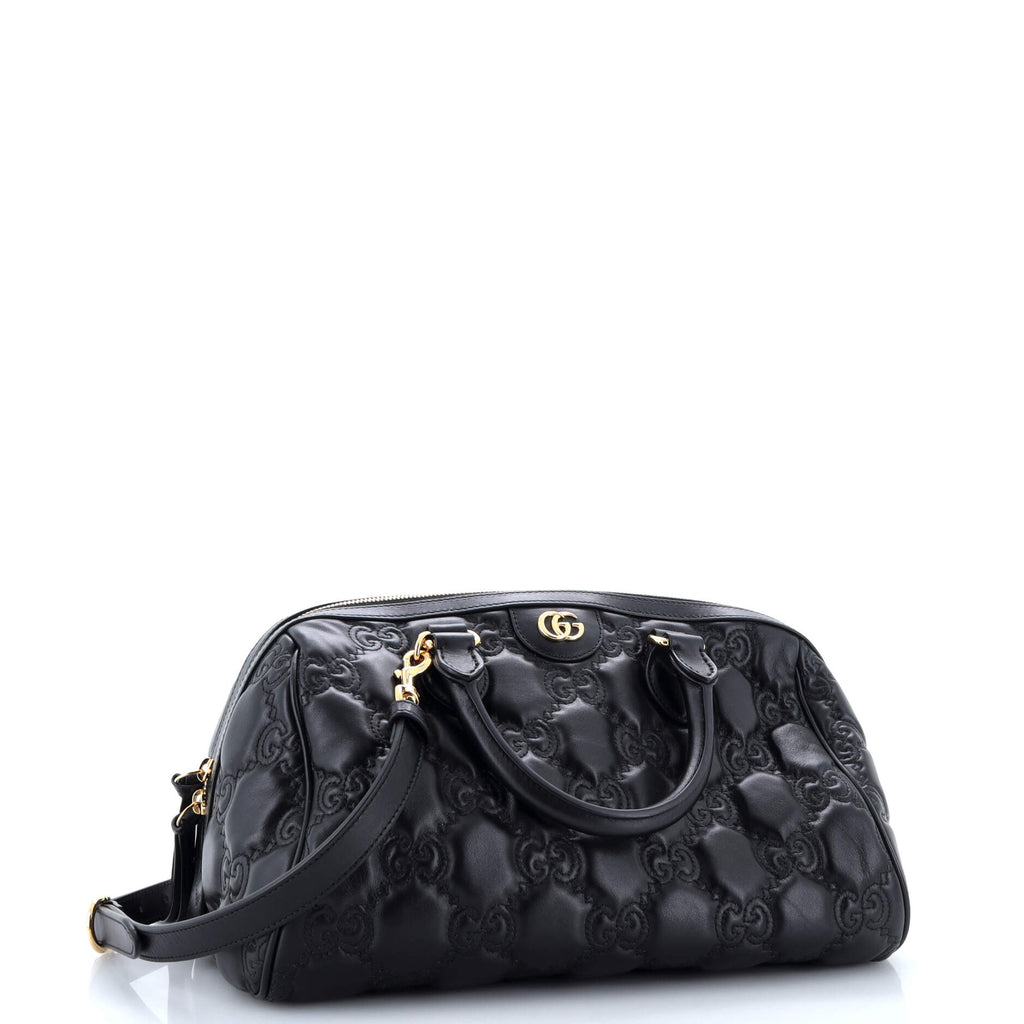 Ophidia Convertible Boston Top Handle Bag GG Matelasse Leather Medium