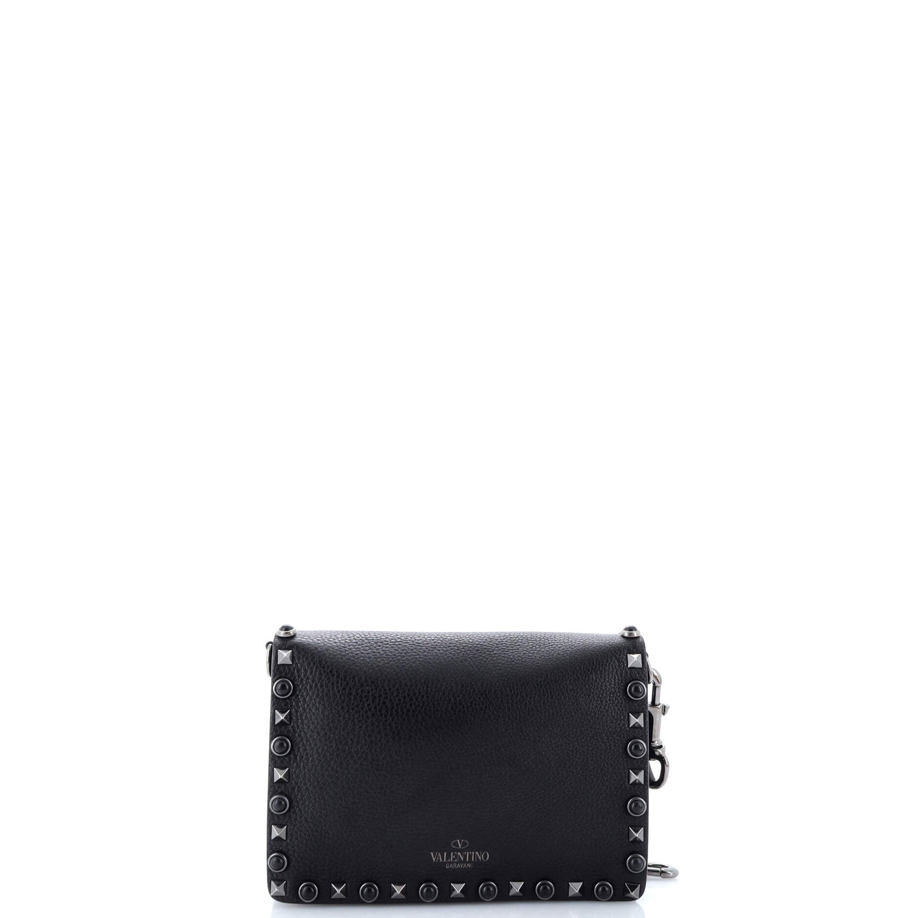Rolling Rockstud Crossbody Bag Leather with Cabochons Small