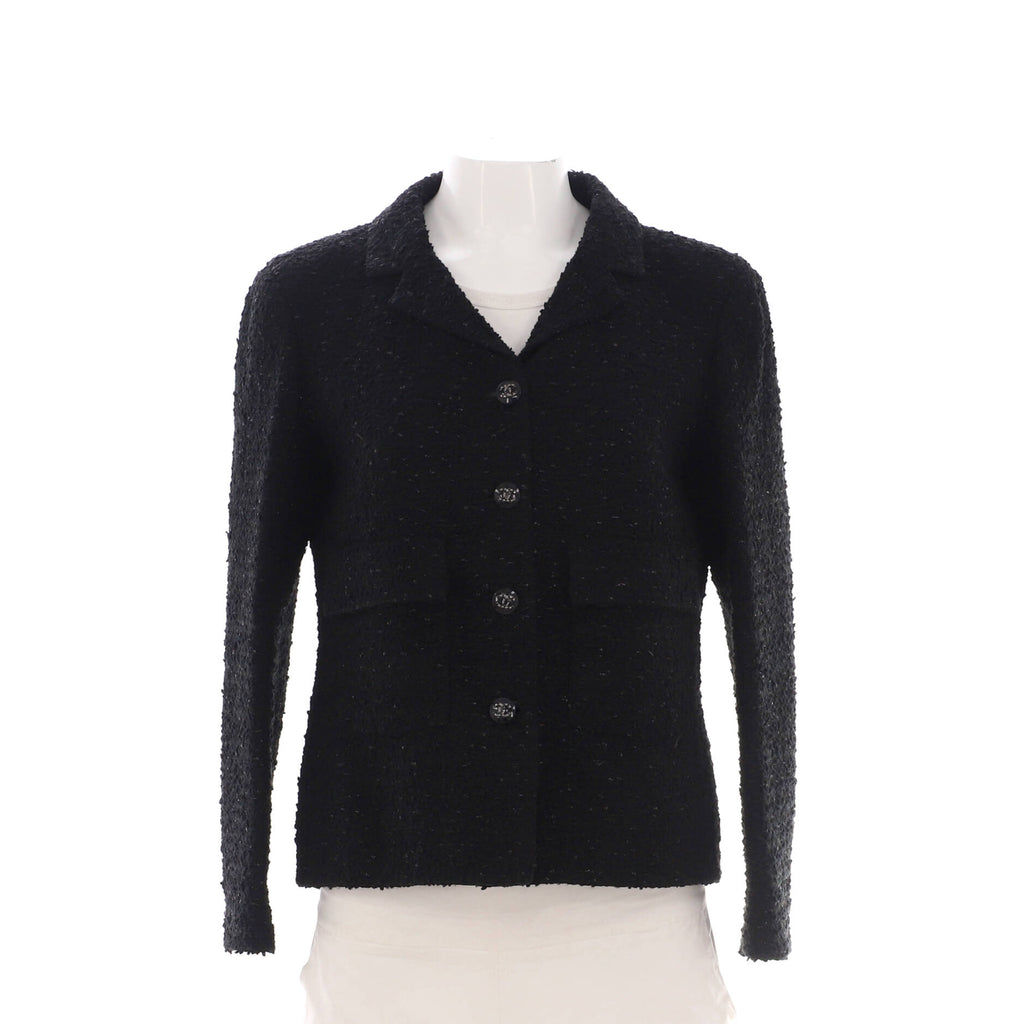 Women's CC Button Two Pocket Blazer Tweed