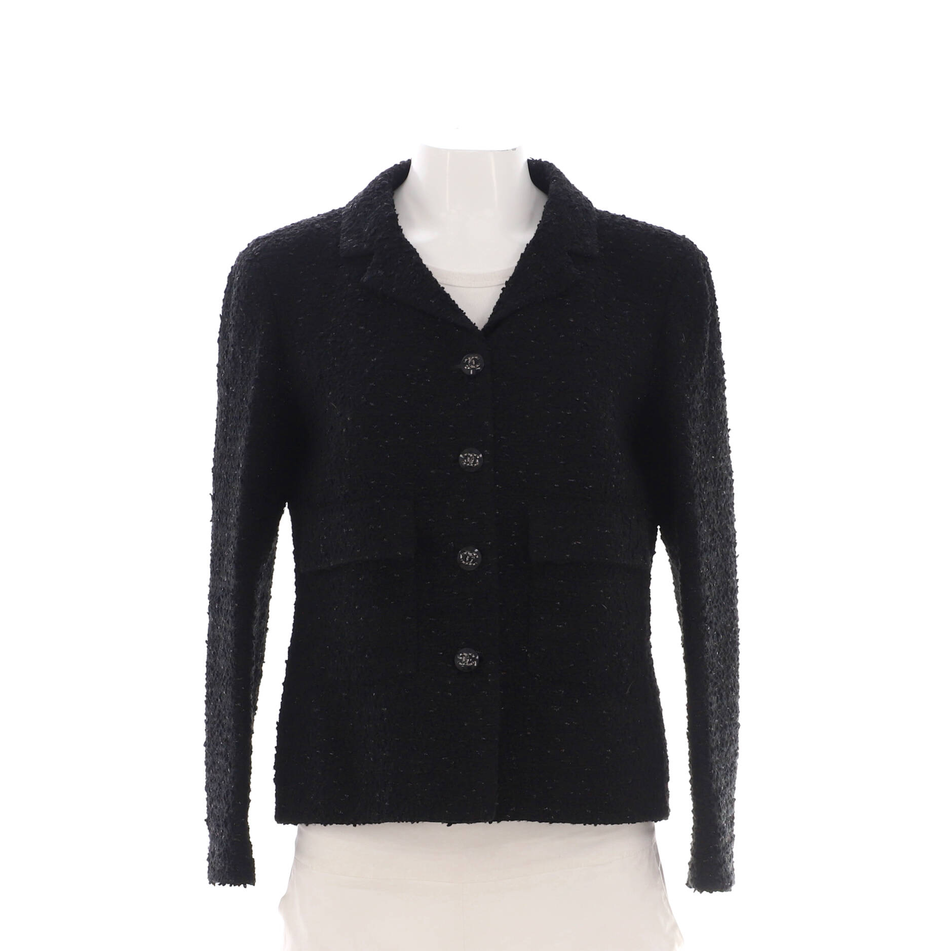 Women's CC Button Two Pocket Blazer Tweed