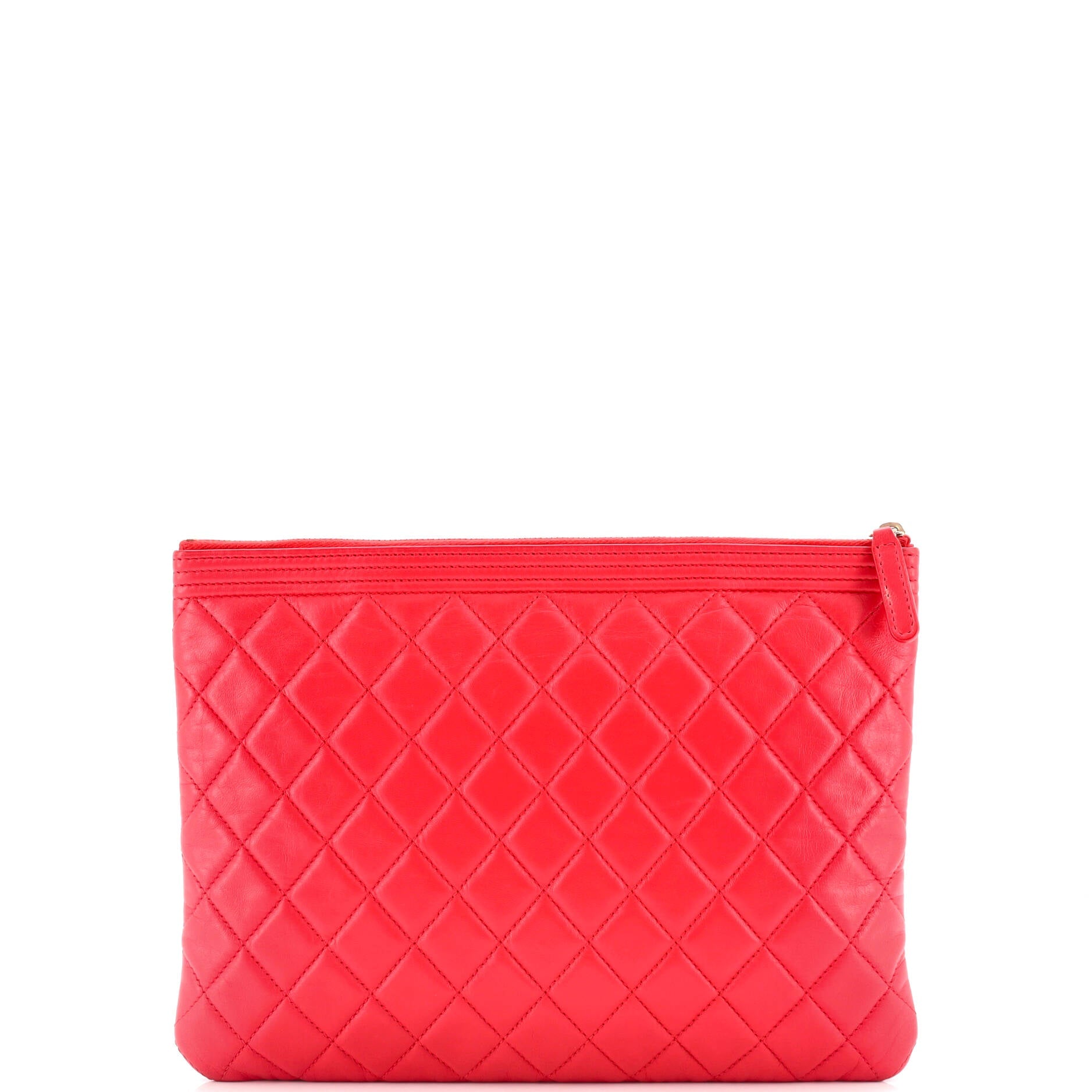 Boy O Case Clutch Quilted Lambskin Medium