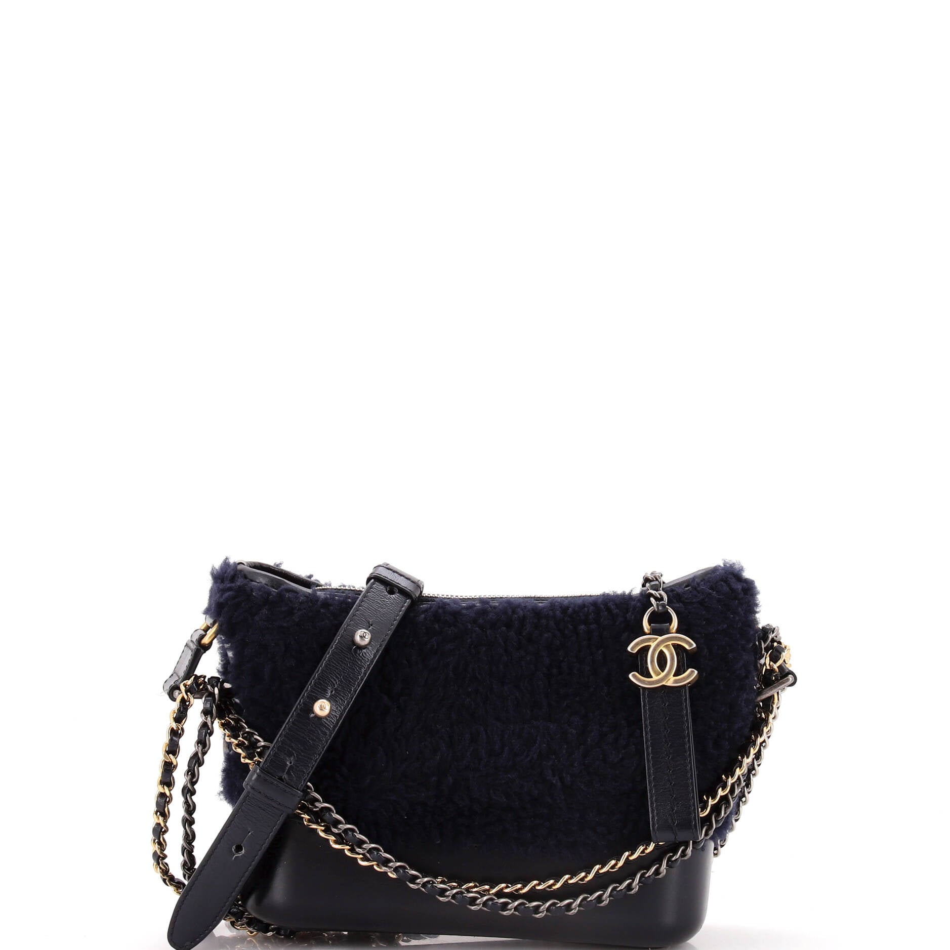 Gabrielle Hobo Shearling and Leather Small