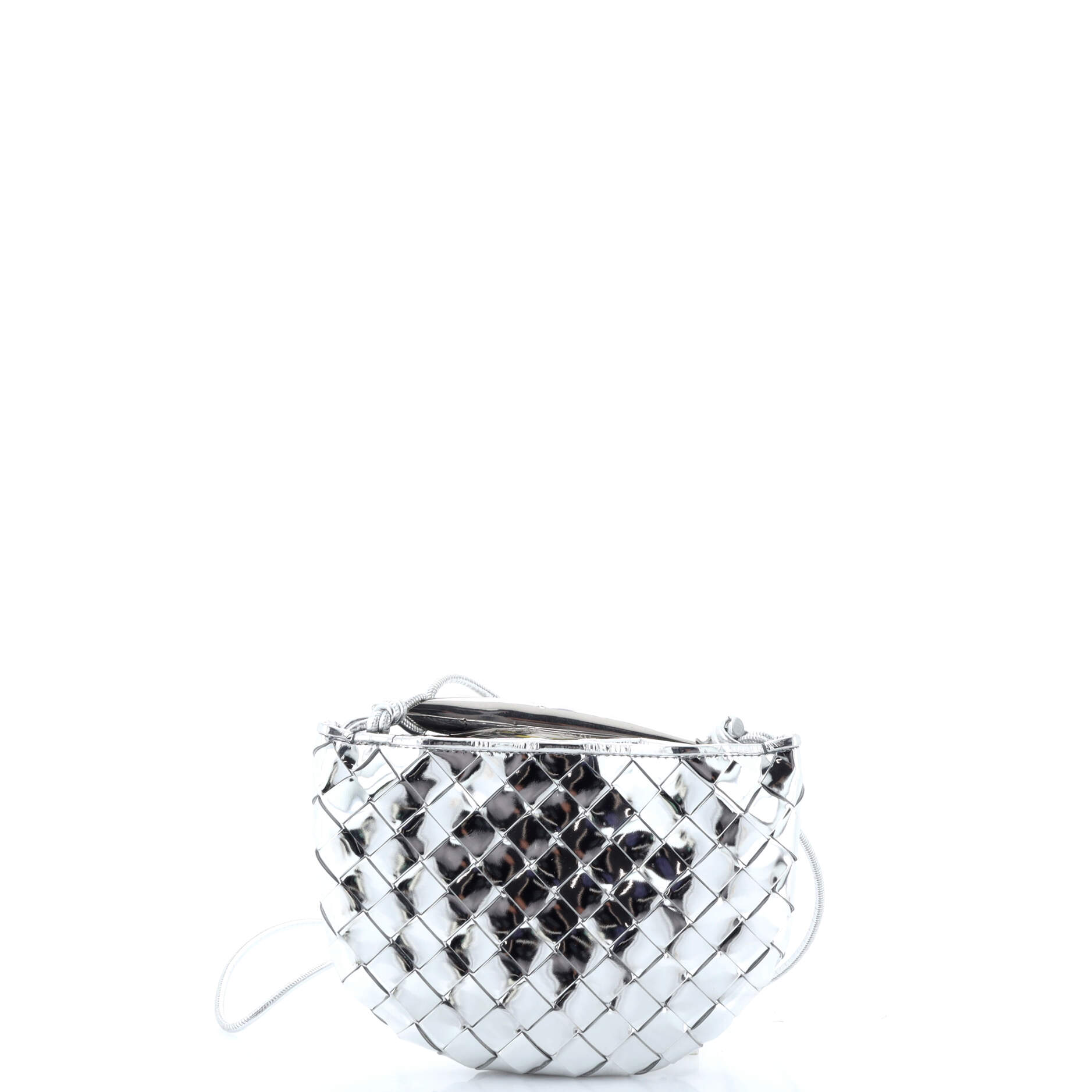 Sardine Top Handle Bag Metallic Leather Mini