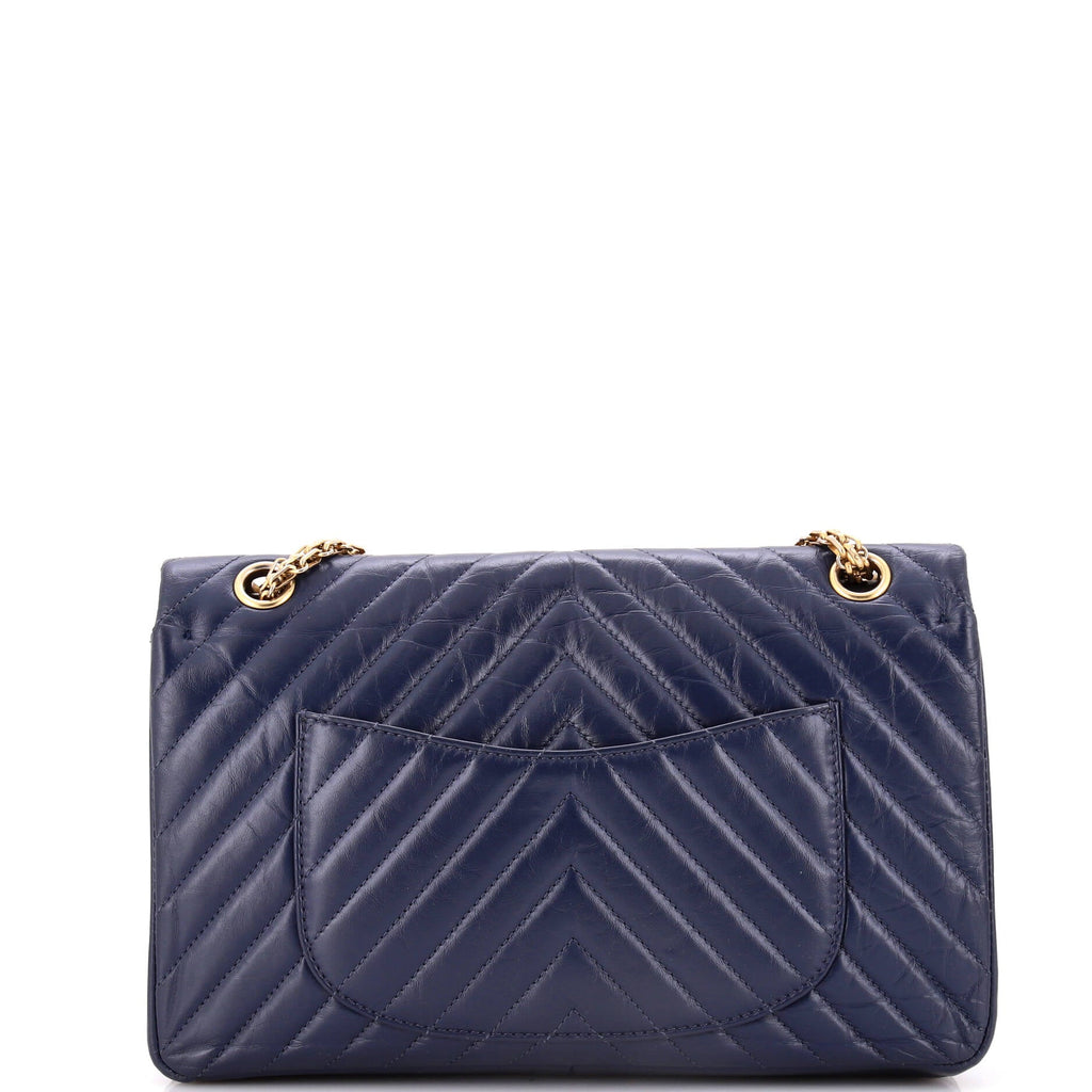 Reissue 2.55 Flap Bag Chevron Aged Calfskin 226