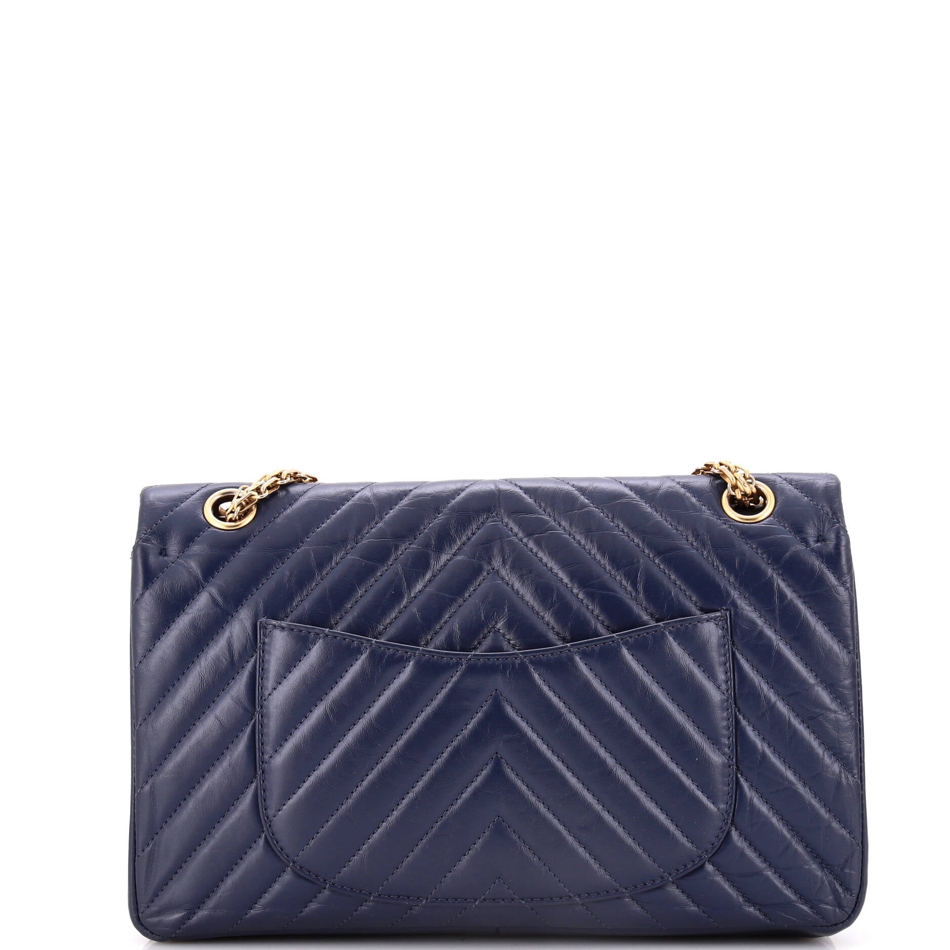 Reissue 2.55 Flap Bag Chevron Aged Calfskin 226