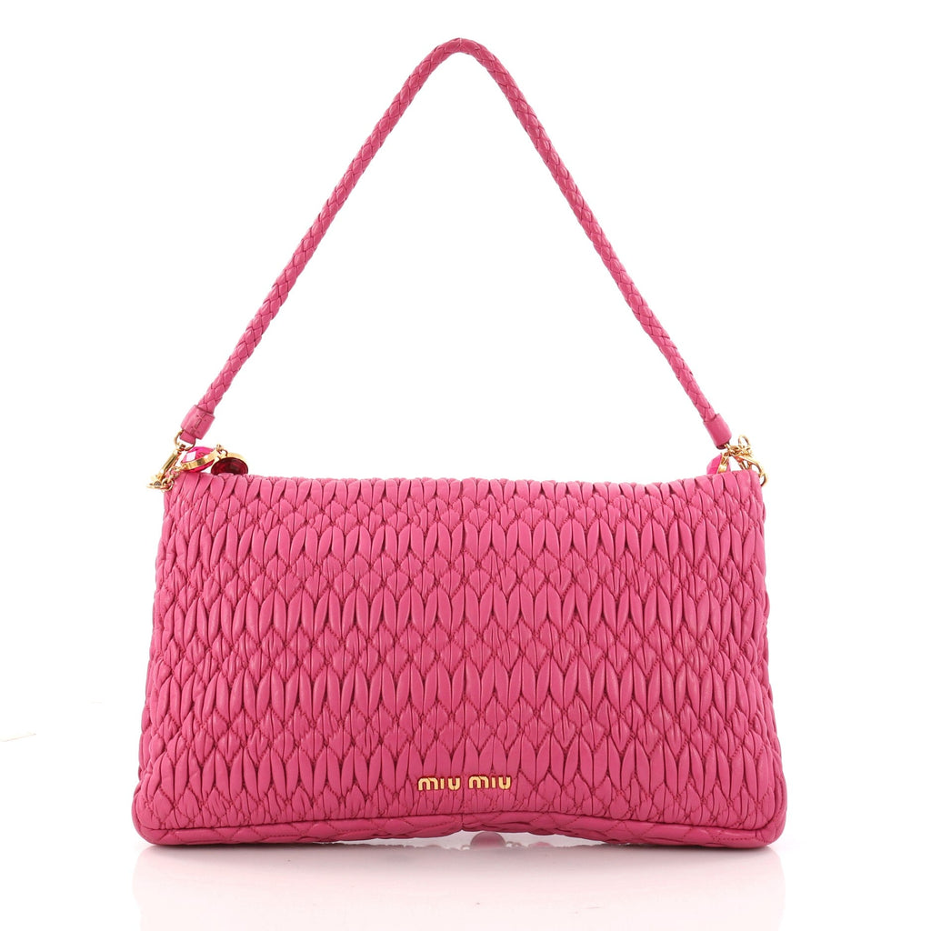 Crystal Clutch Matelasse Leather Large