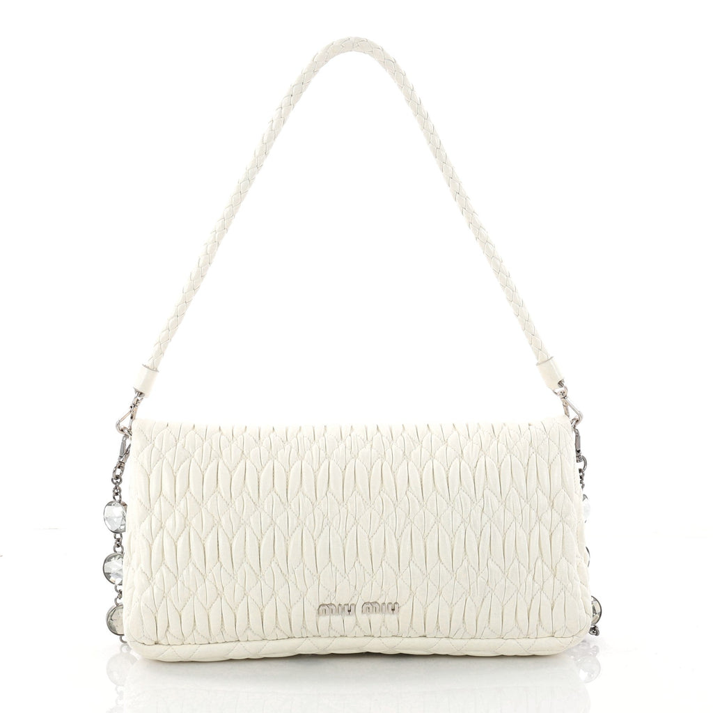 Crystal Clutch Matelasse Leather Medium