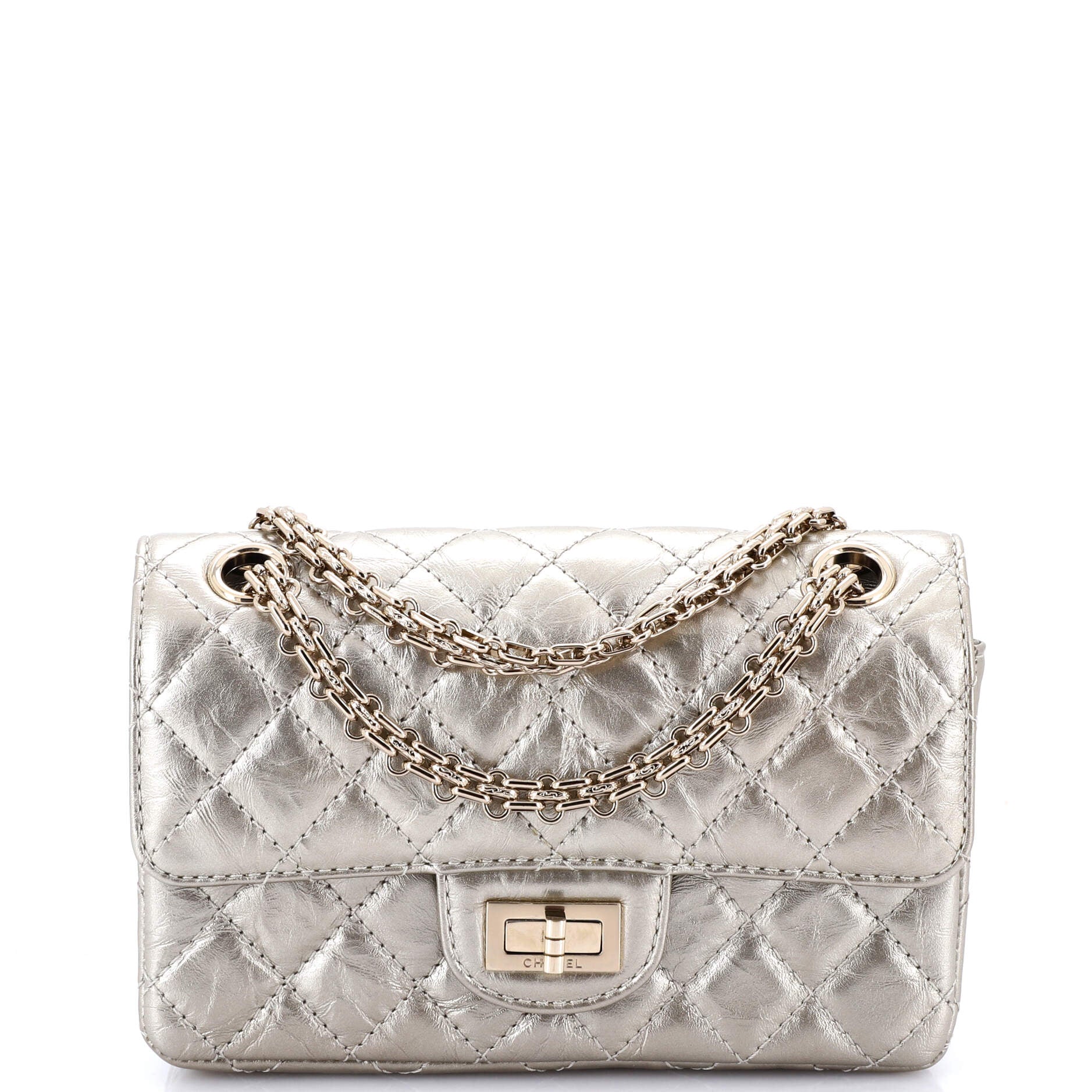 Reissue 2.55 Flap Bag Quilted Metallic Calfskin Mini