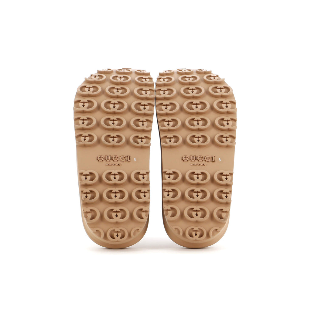 Interlocking G Platform Slide Sandals Rubber