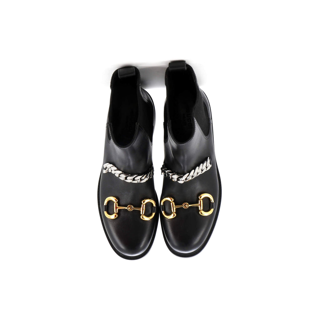 Women's Deva Horsebit Chain Chelsea Boots Leather