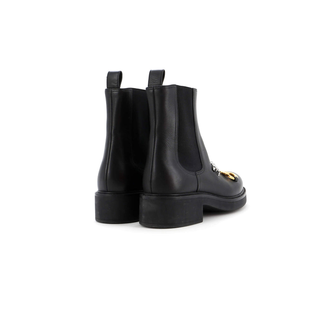 Women's Deva Horsebit Chain Chelsea Boots Leather